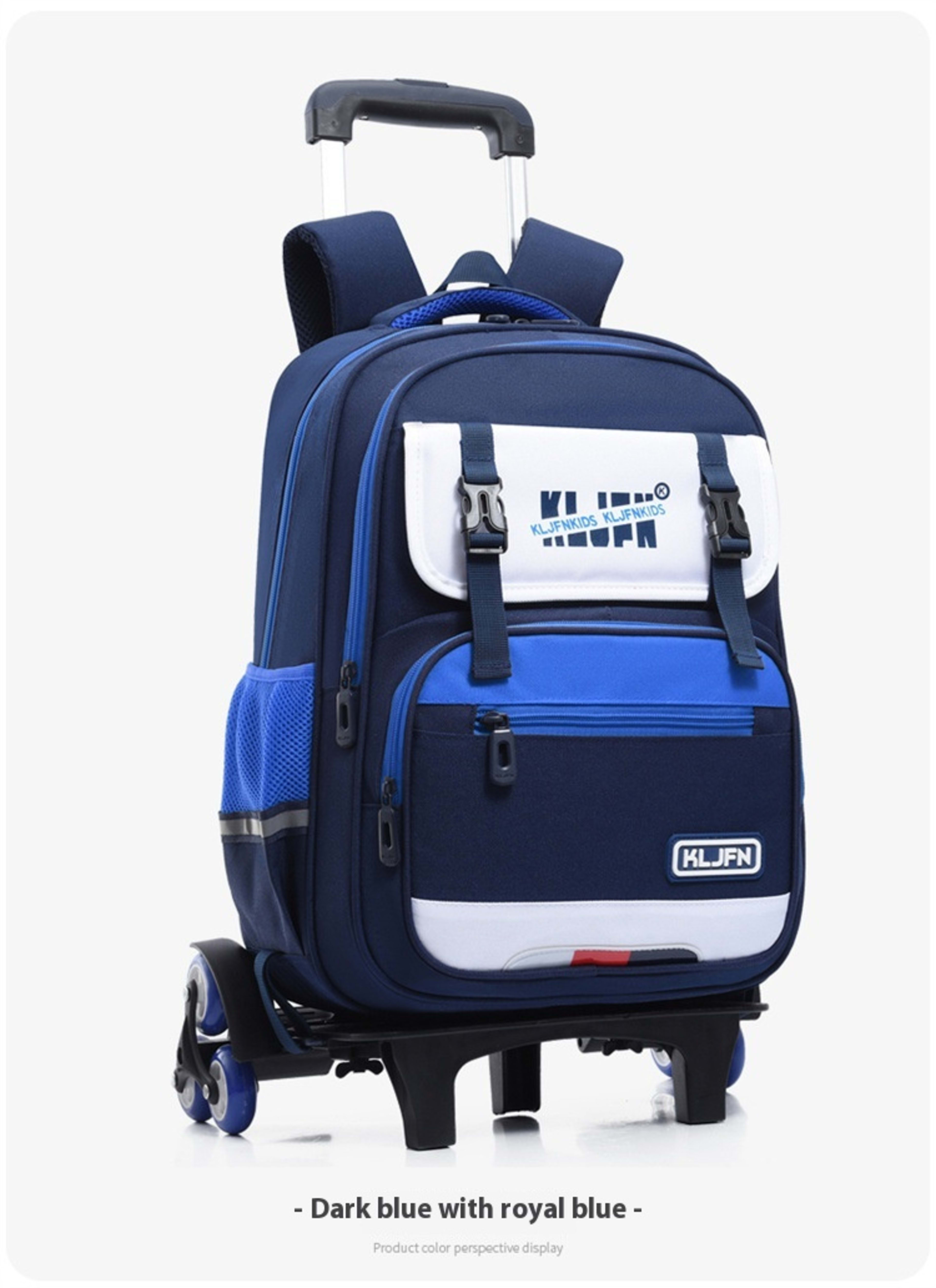 Children's Trolley Lightweight Shoulder Pad Wear-resistant Large Capacity Spine Protection Backpack Waterproof 36
