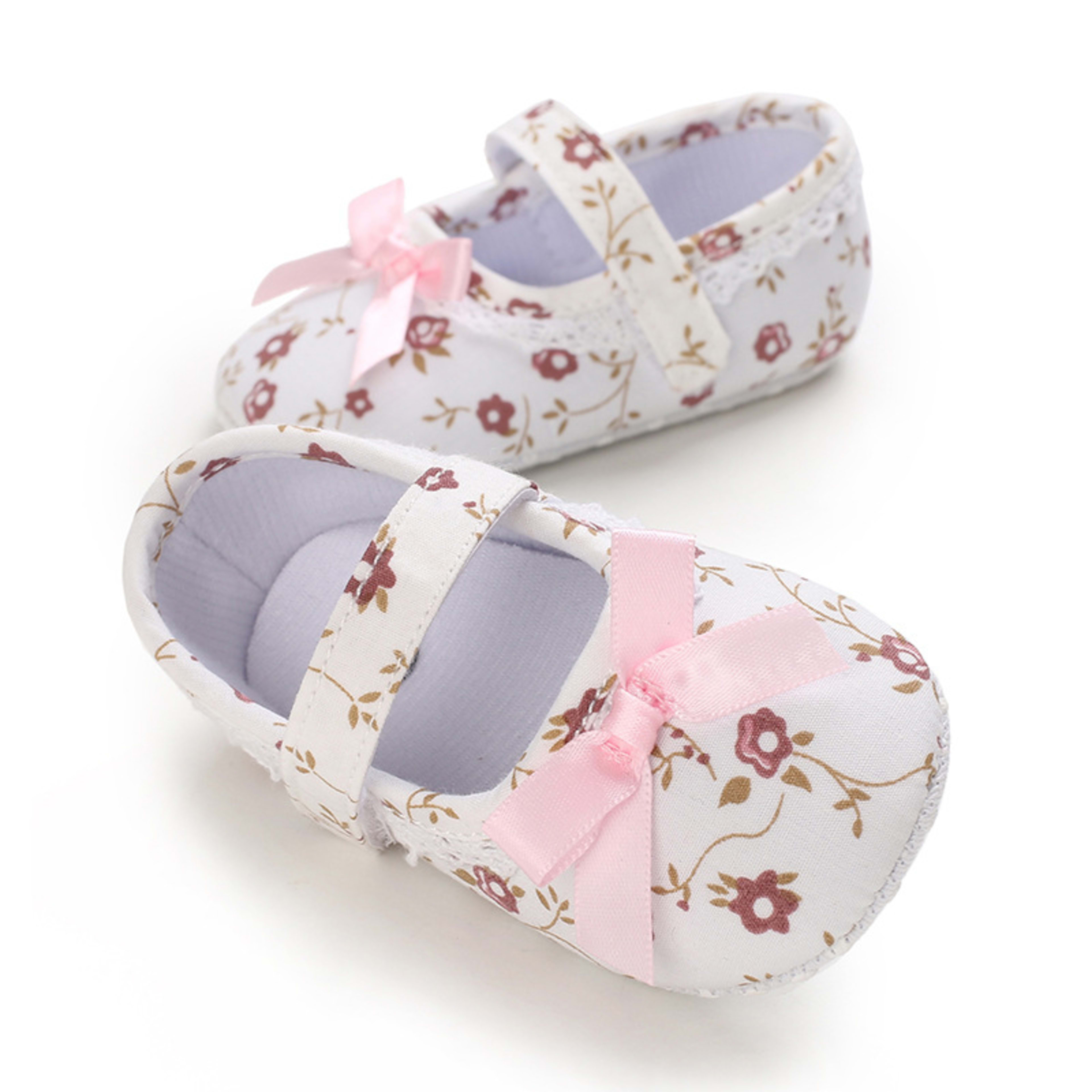 Baby Girl Shoes Soft-Soled Princess Shoes Flower Design First Walkers