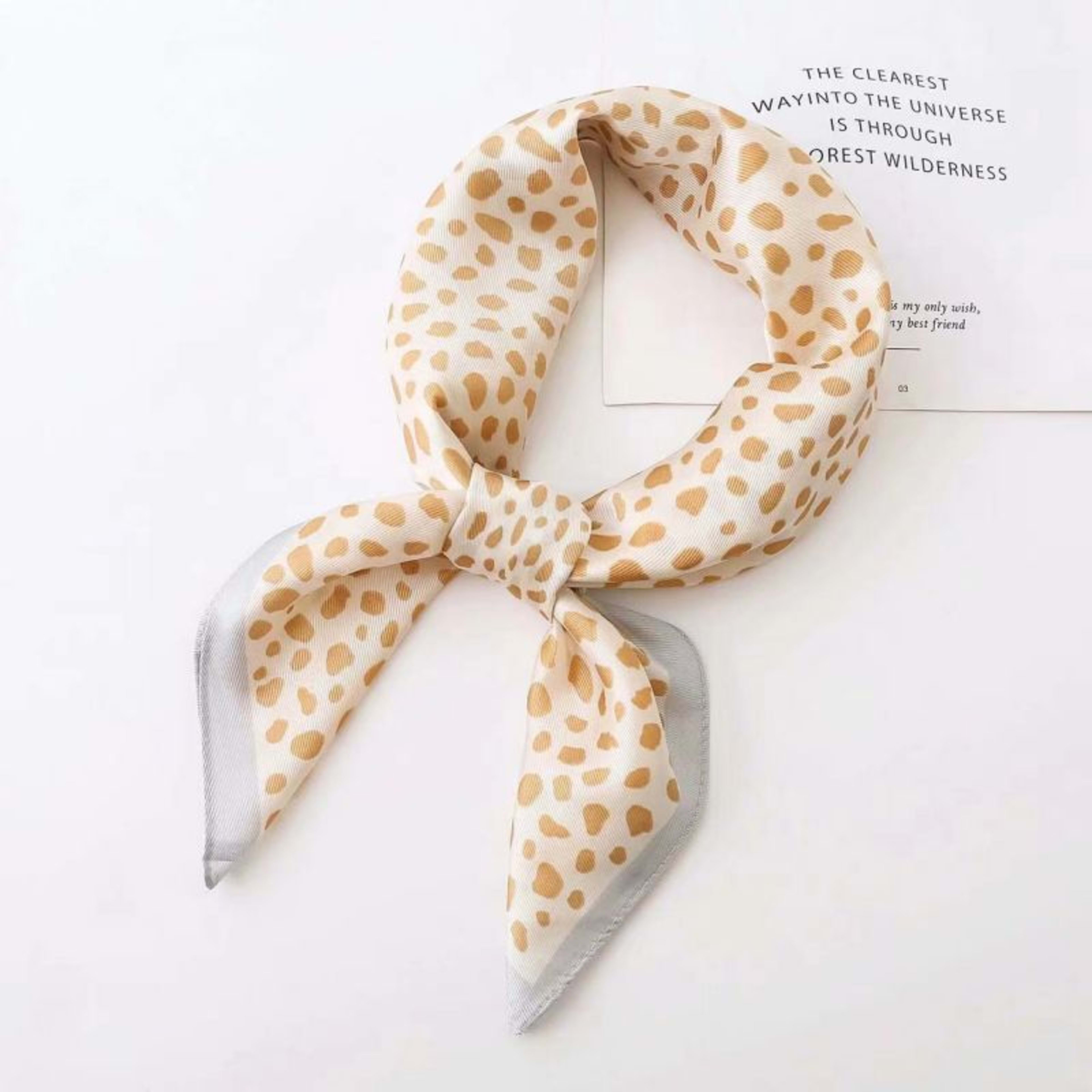New High-end Twill Silk-look Square Scarf 49