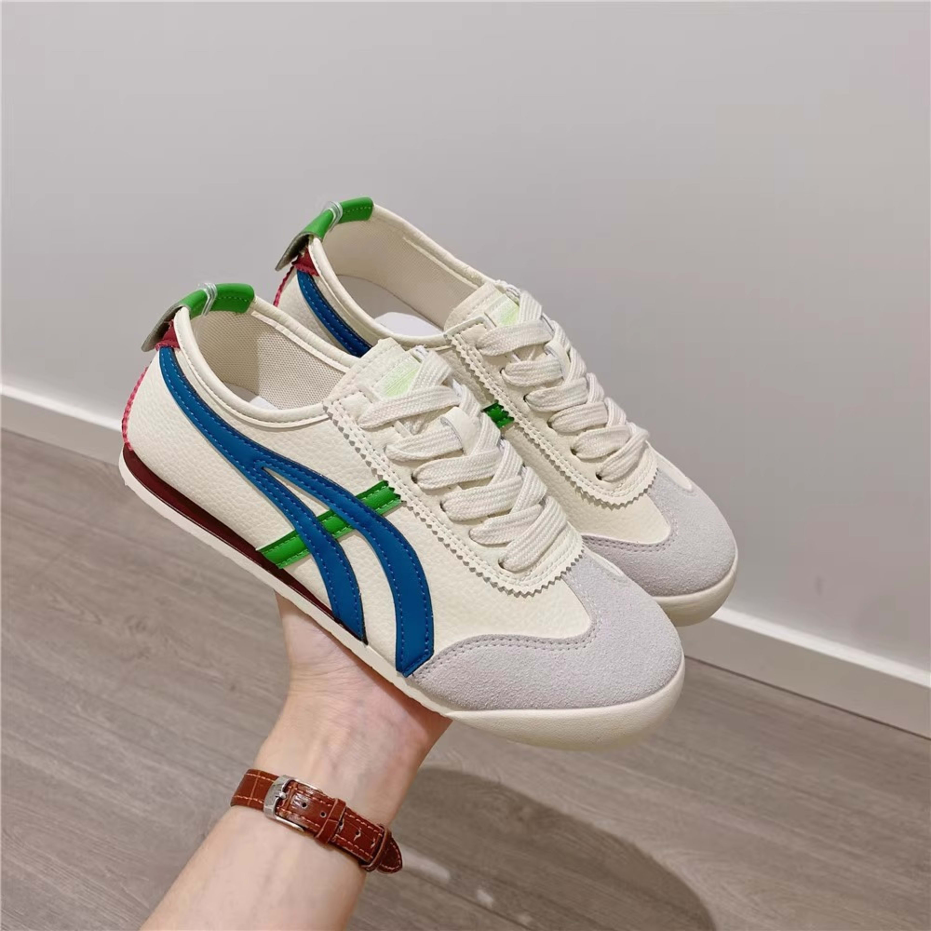 Women's Leather Thick-soled Breathable Mesh Cortez