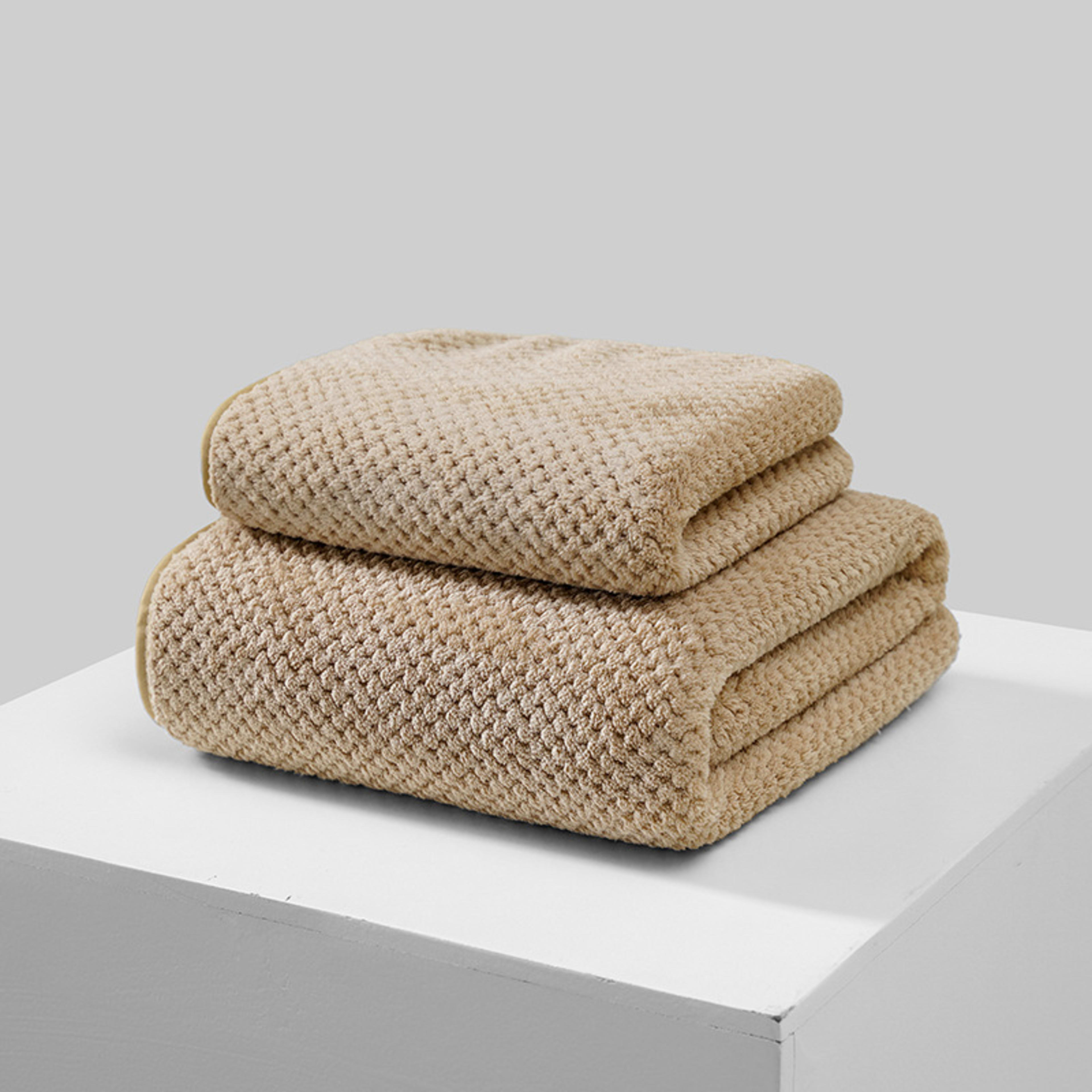 Coral Fleece Pineapple-check Soft Bath Towel 7