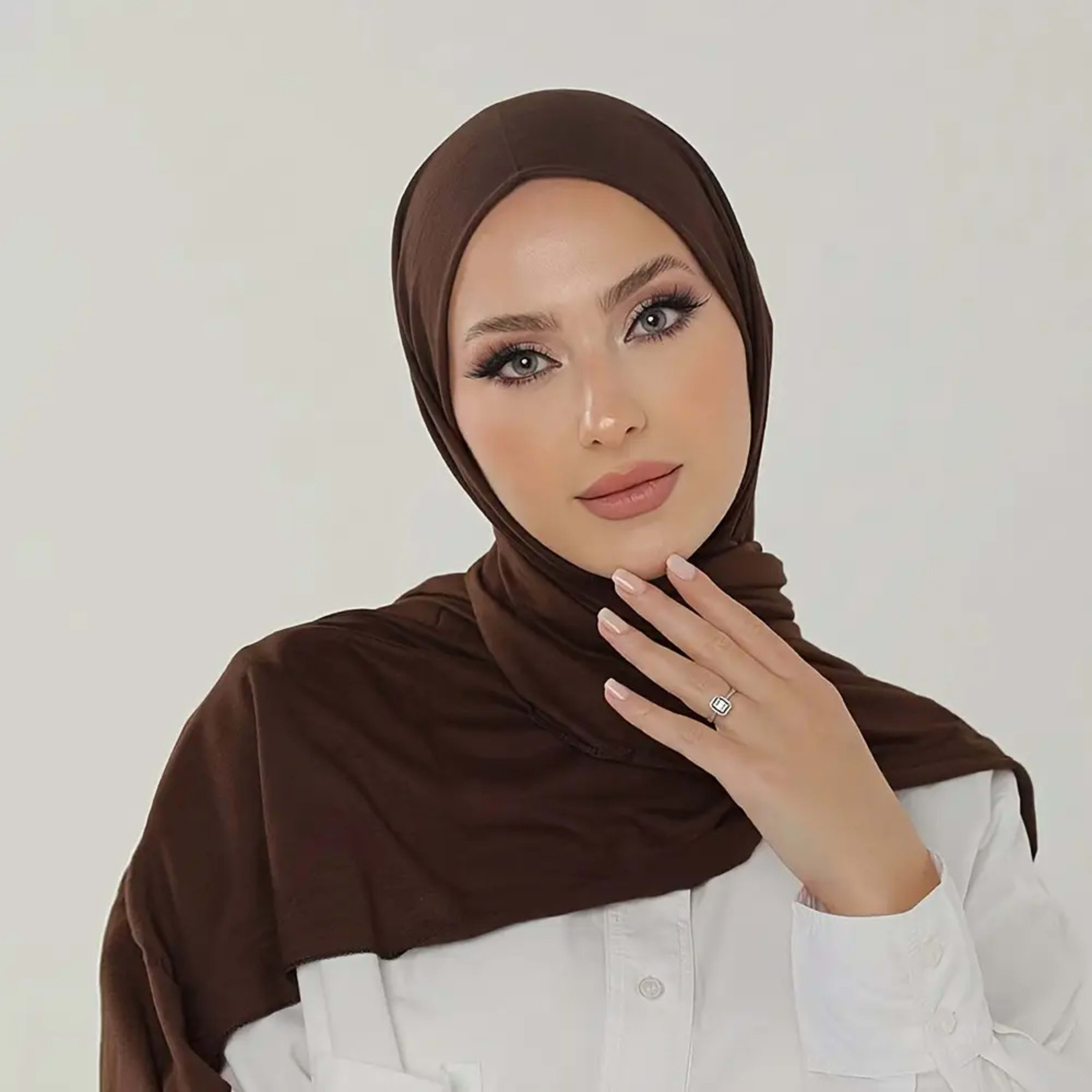 Modal Solid Color Long Scarf Headscarf Wholesale High-Quality Breathable 1