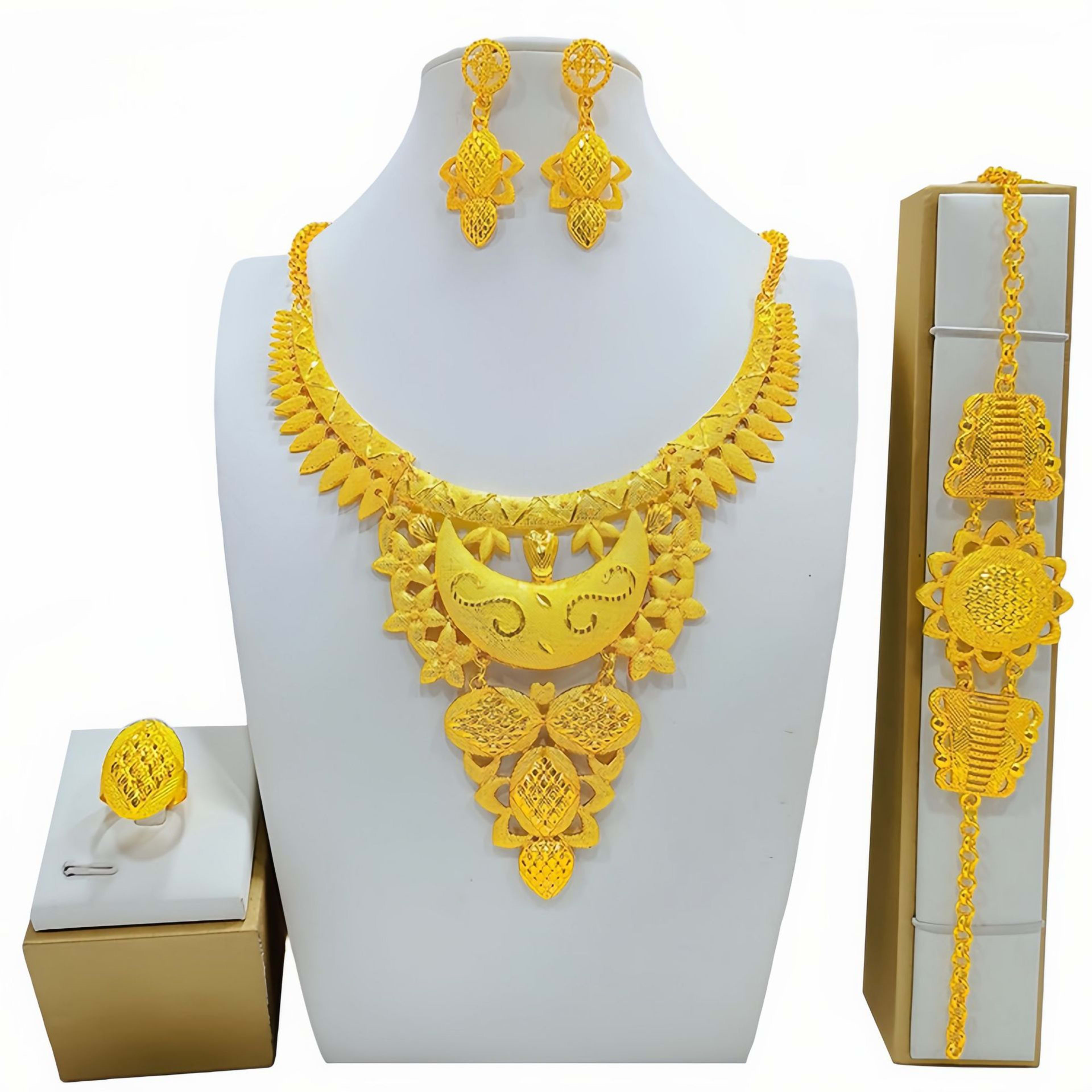 Women's Fashion All-match Jewelry Mirror Jewelry Suit 4