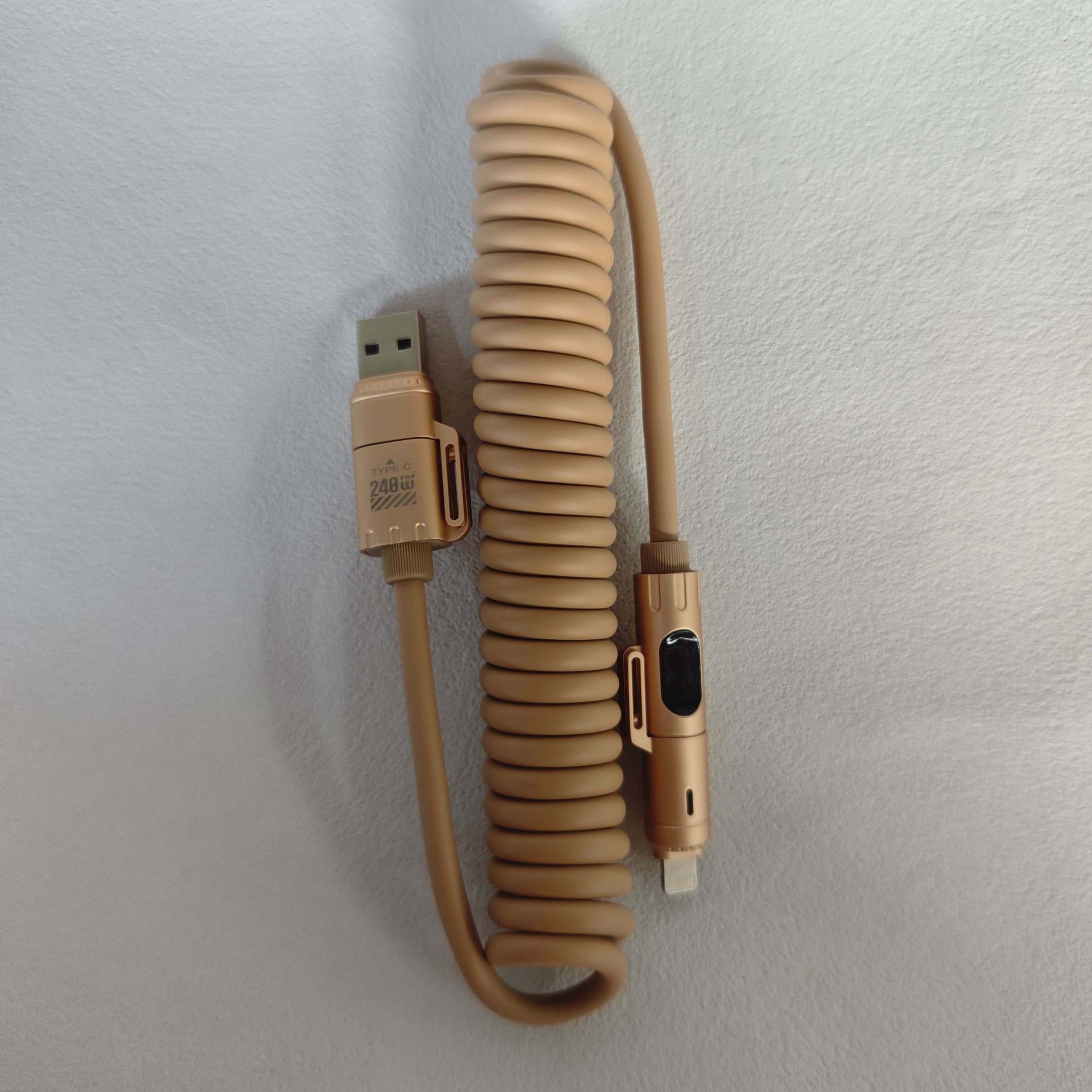 Digital Display Spring 4-in-1 CarPlay In-Car 2m Data Cable