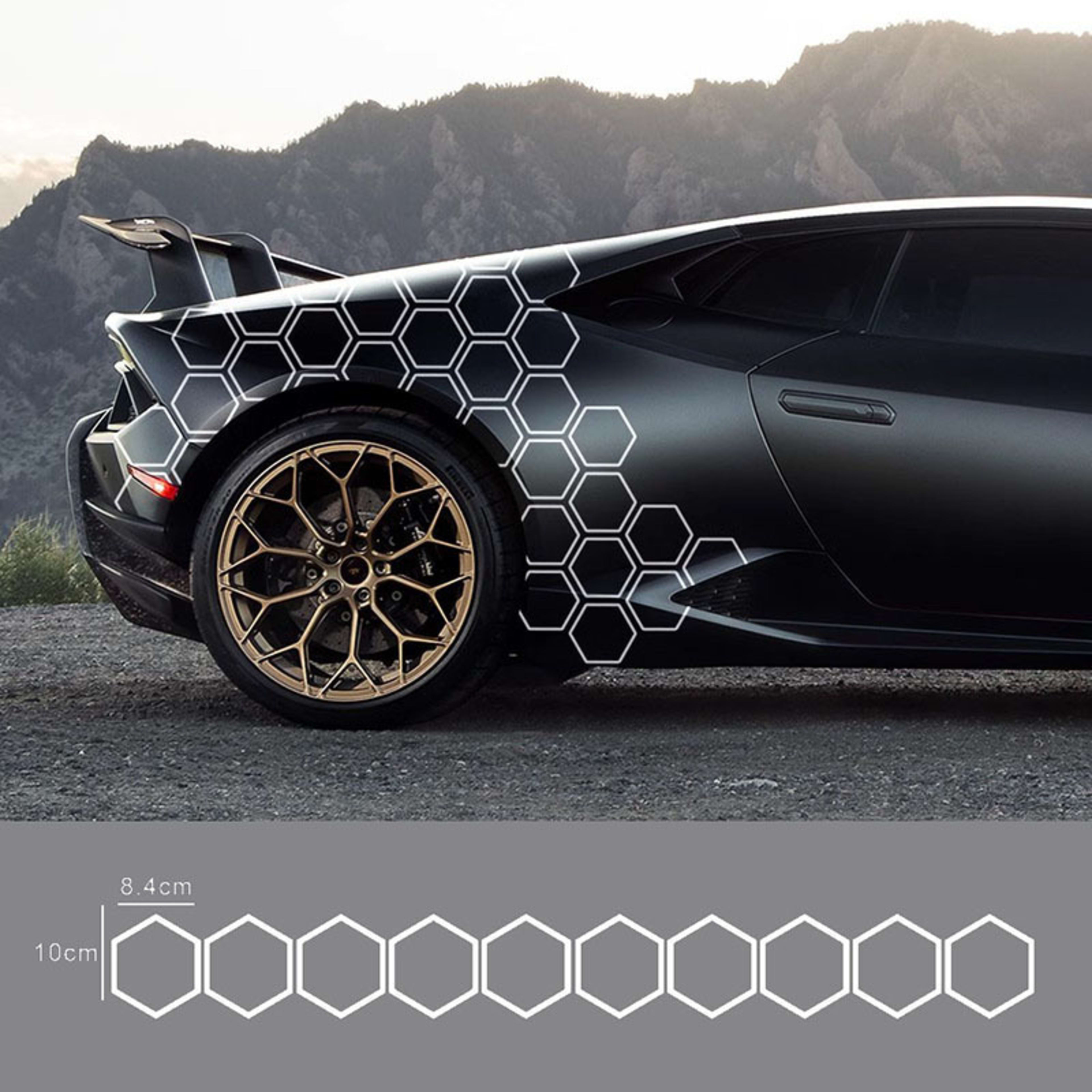 Reflective Car Body Stickers Hexagon Pattern 5
