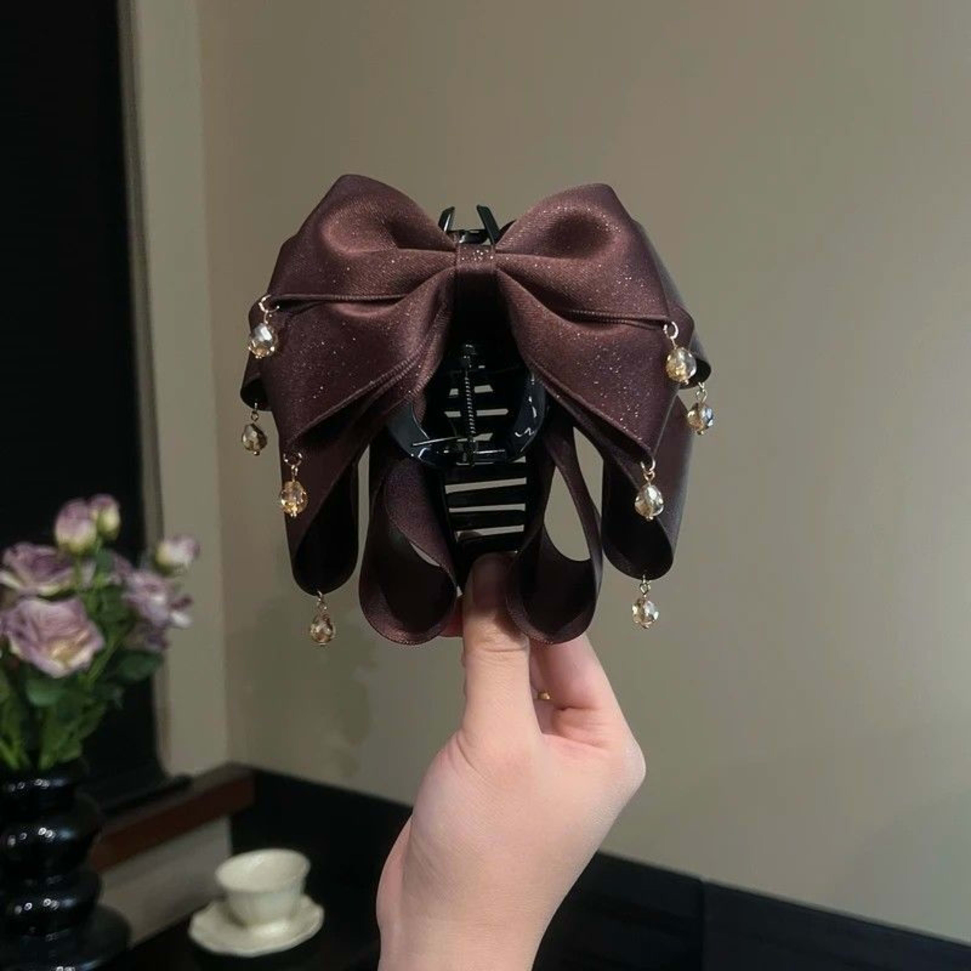 Multi-layer Butterfly Hair Clips With A Sparkling Bow 2