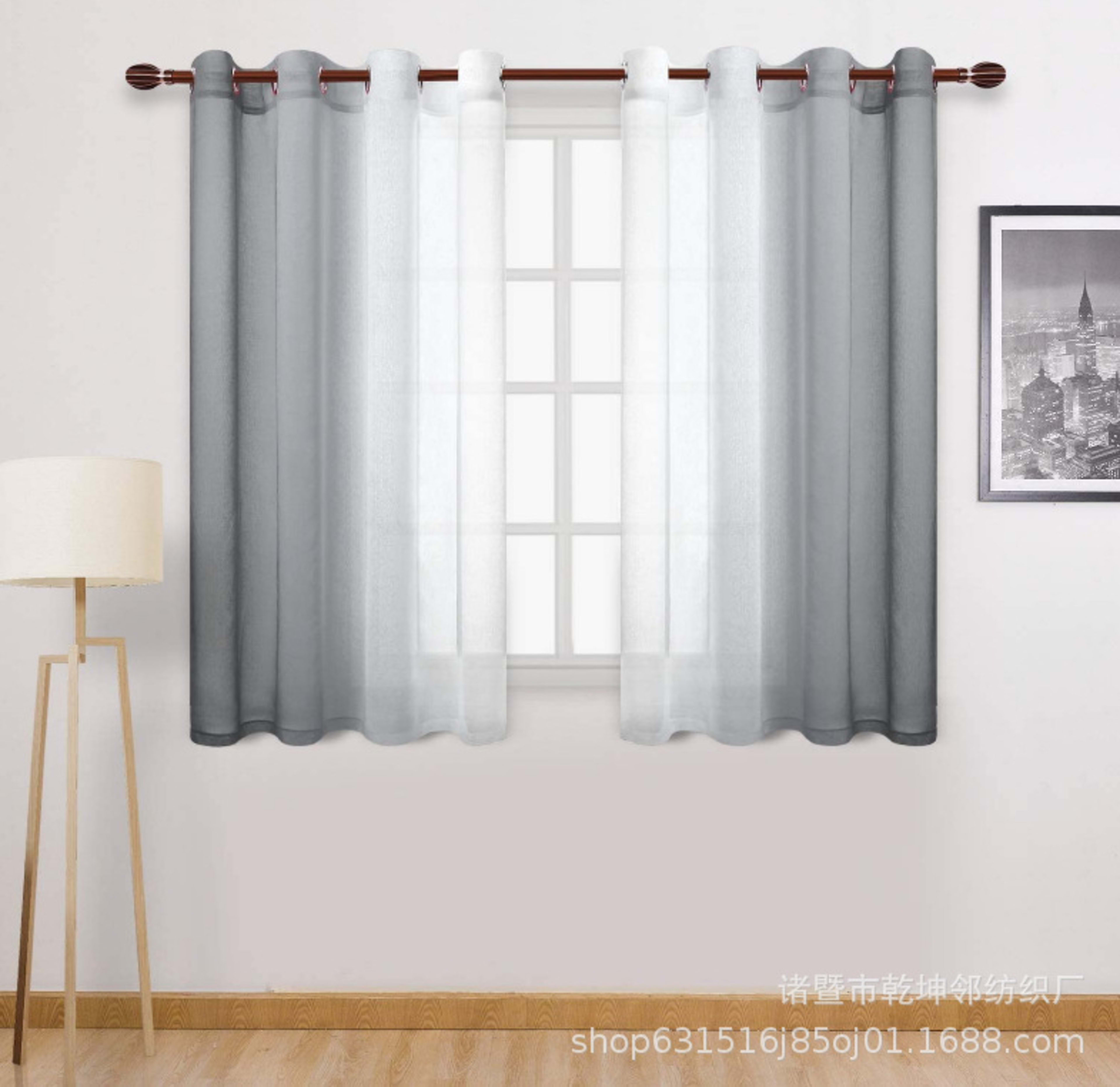 Gradient Sheer Curtain For Balconies Ready Made Blackout Curtains And Sheer Curtains 8