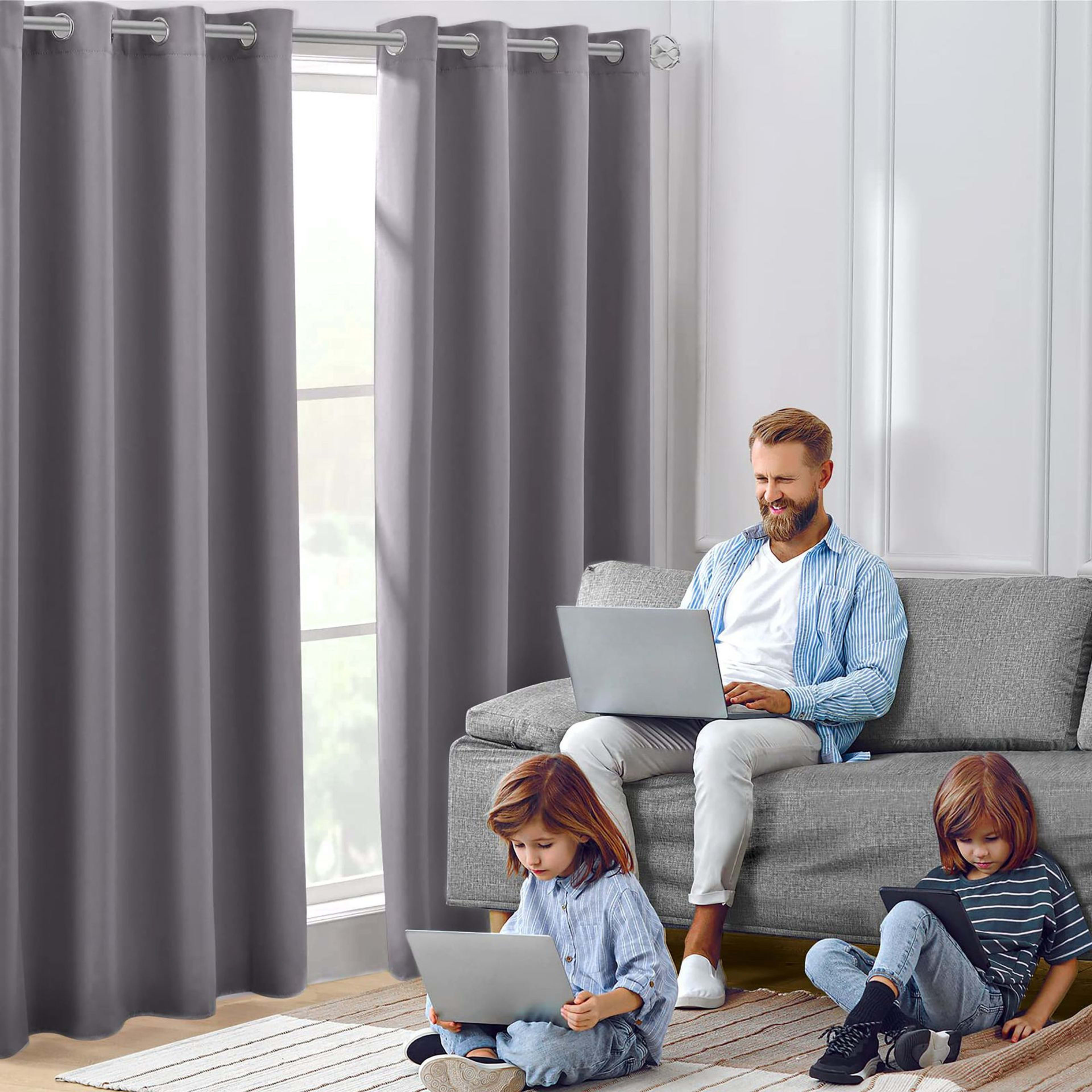 Amazon Cross-border Curtain Thickened Non-glossy Fabric Curtain Sun-blocking Heat-insulating Shade Wholesale Modern Mini 2