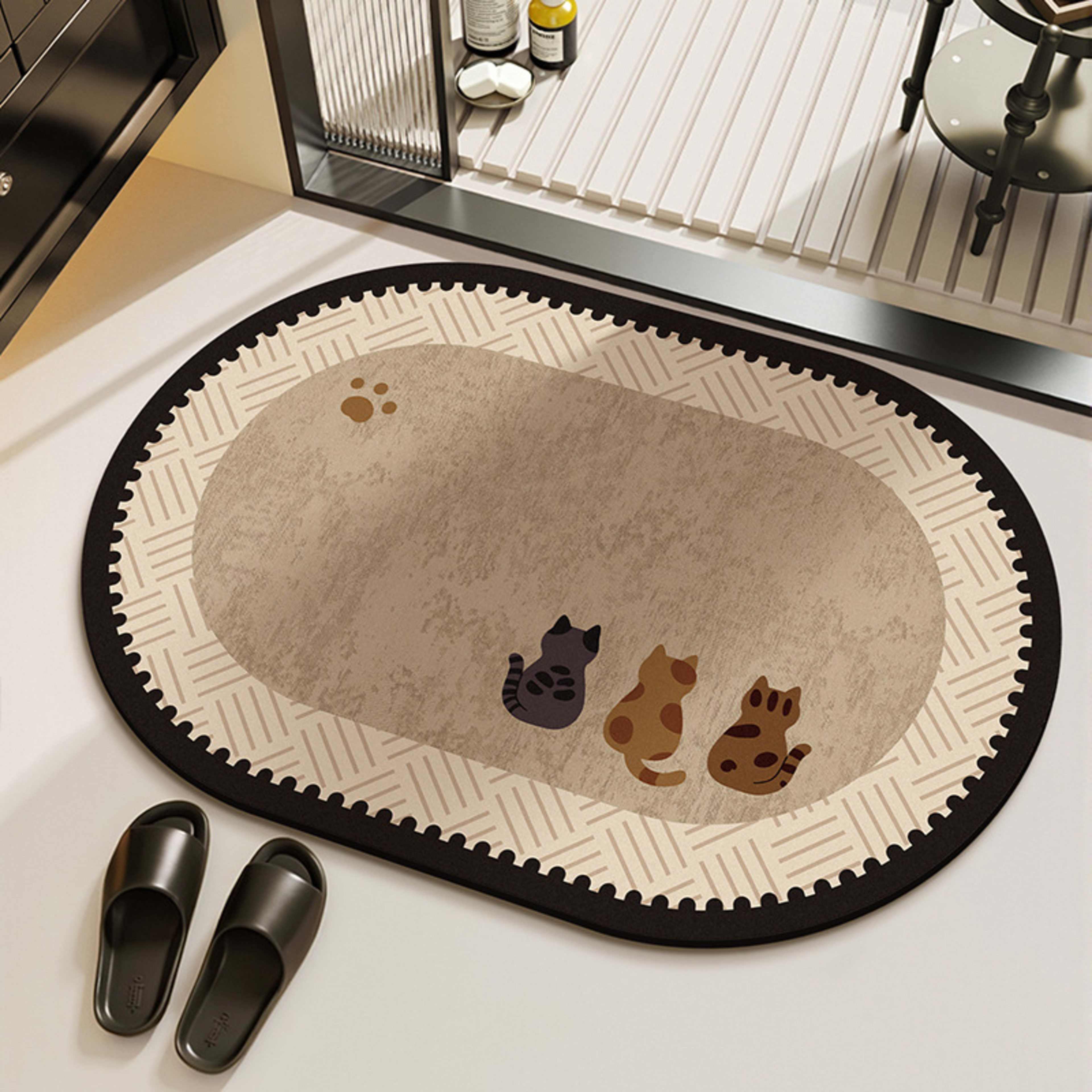 Stain-resistant Diatomaceous Earth Rug That Absorbs Water And Dries Quickly 4