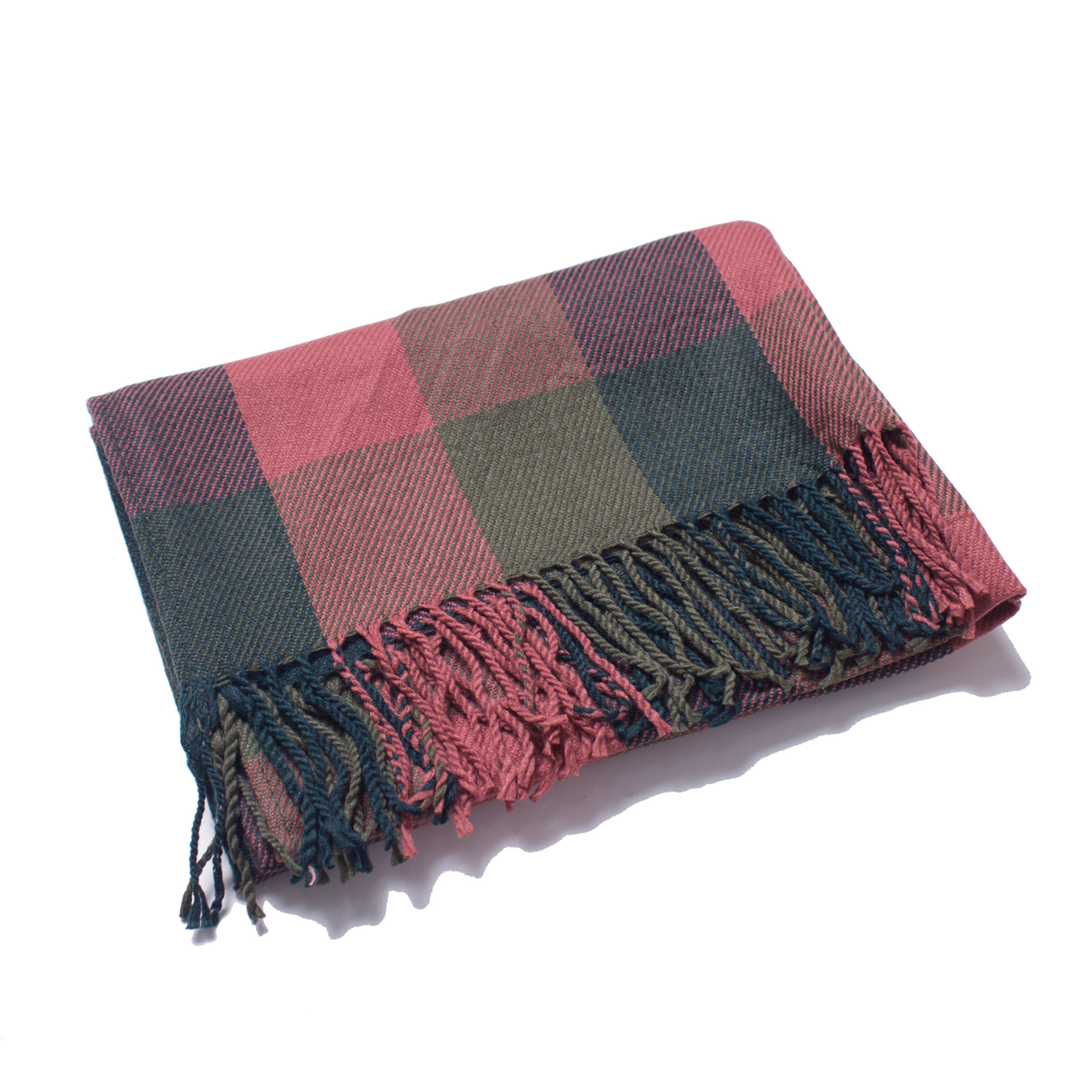 British-style Mens And Womens Couple Tassel Scarf With Large Plaid Pattern 28