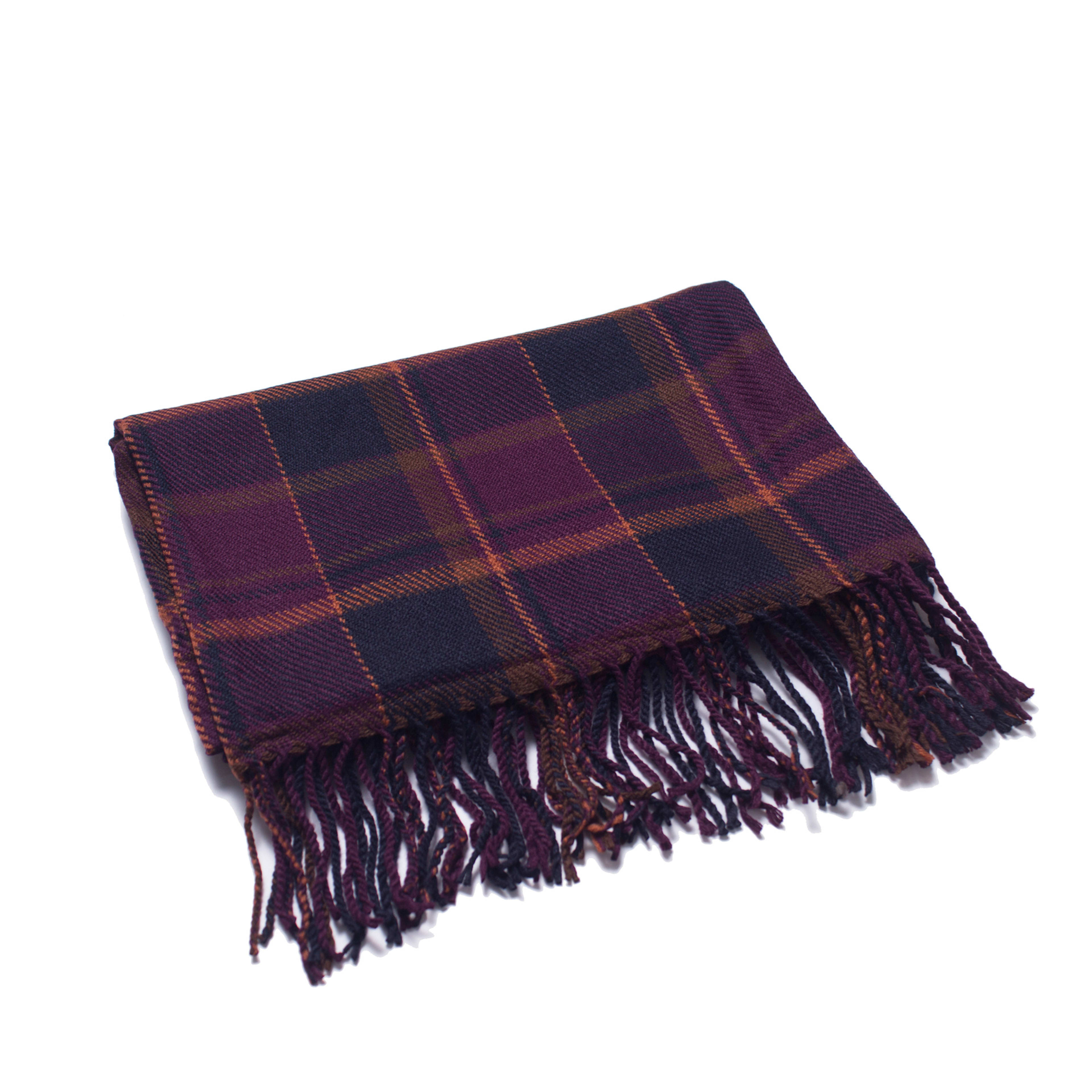 British-style Mens And Womens Couple Tassel Scarf With Large Plaid Pattern 25