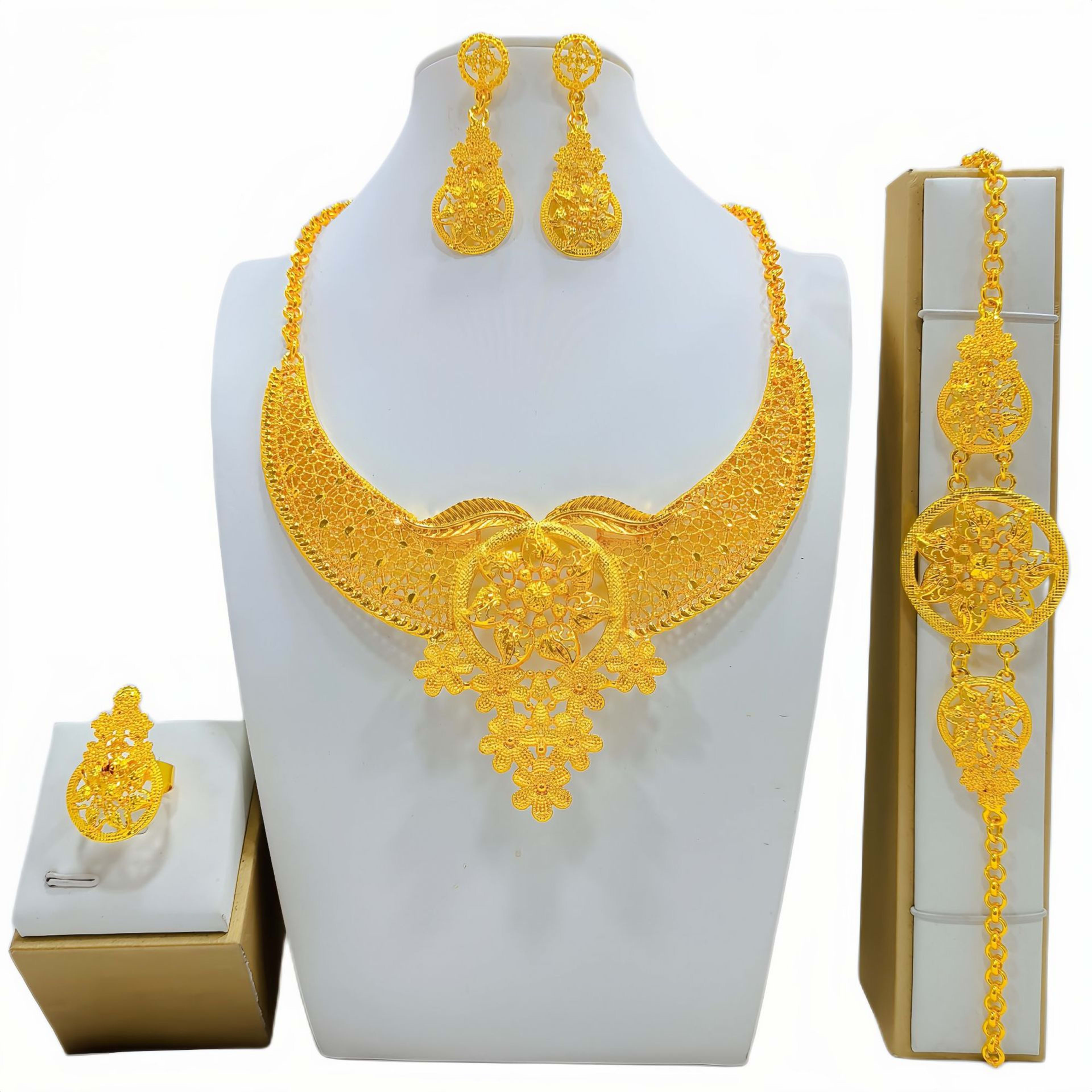 Women's Fashion All-match Jewelry Mirror Jewelry Suit 3