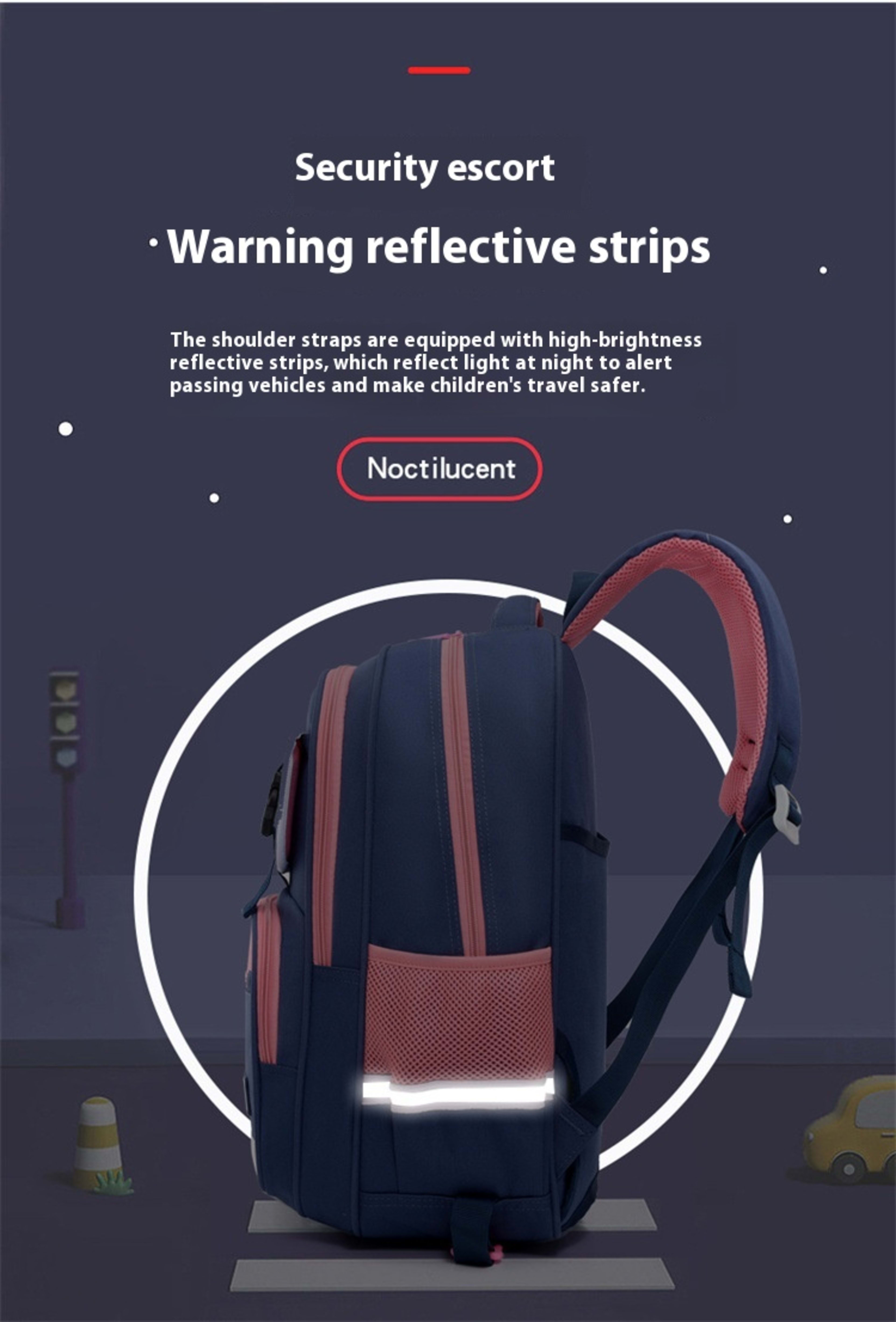 Children's Trolley Lightweight Shoulder Pad Wear-resistant Large Capacity Spine Protection Backpack Waterproof 26