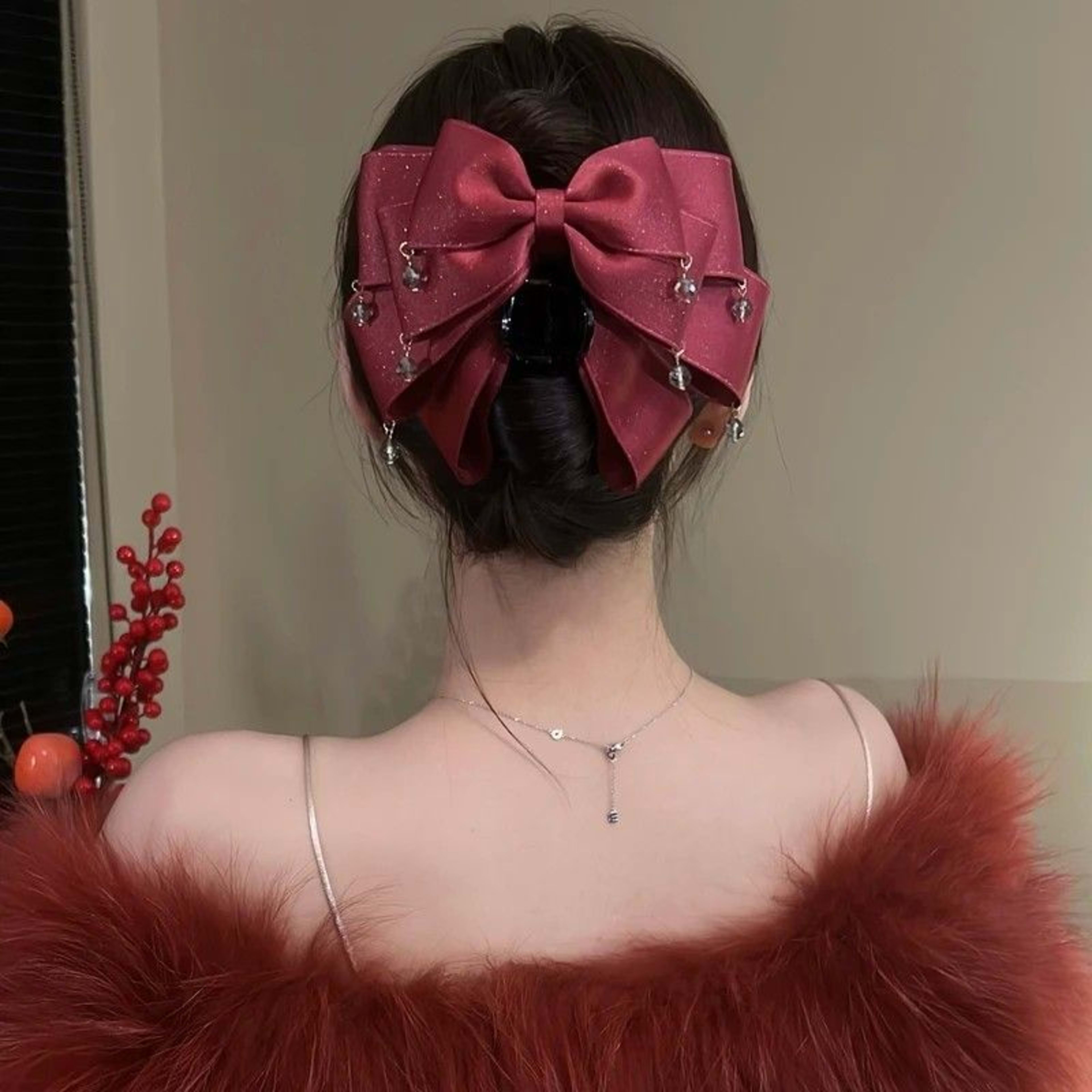 Multi-layer Butterfly Hair Clips With A Sparkling Bow 9
