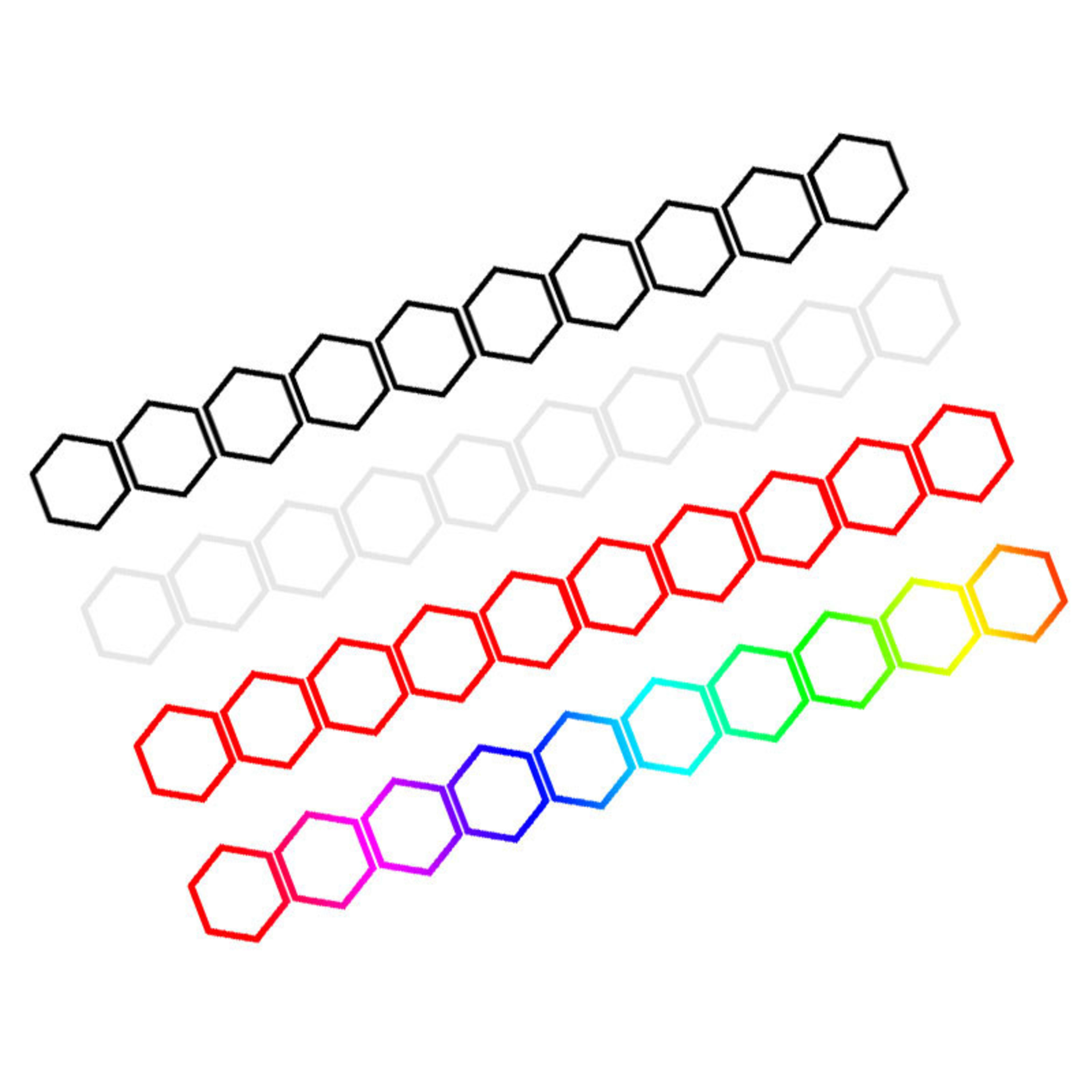 Reflective Car Body Stickers Hexagon Pattern 3
