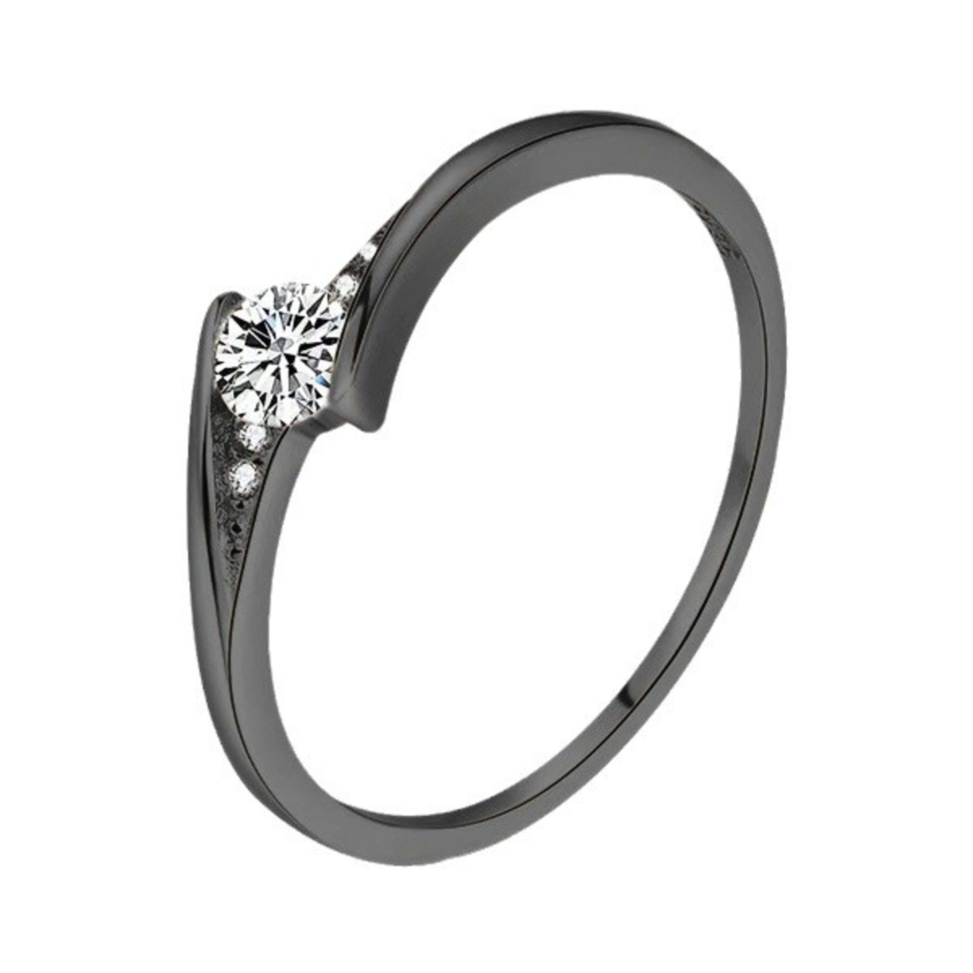 Mens Gold Alloy Round Engagement Ring 2