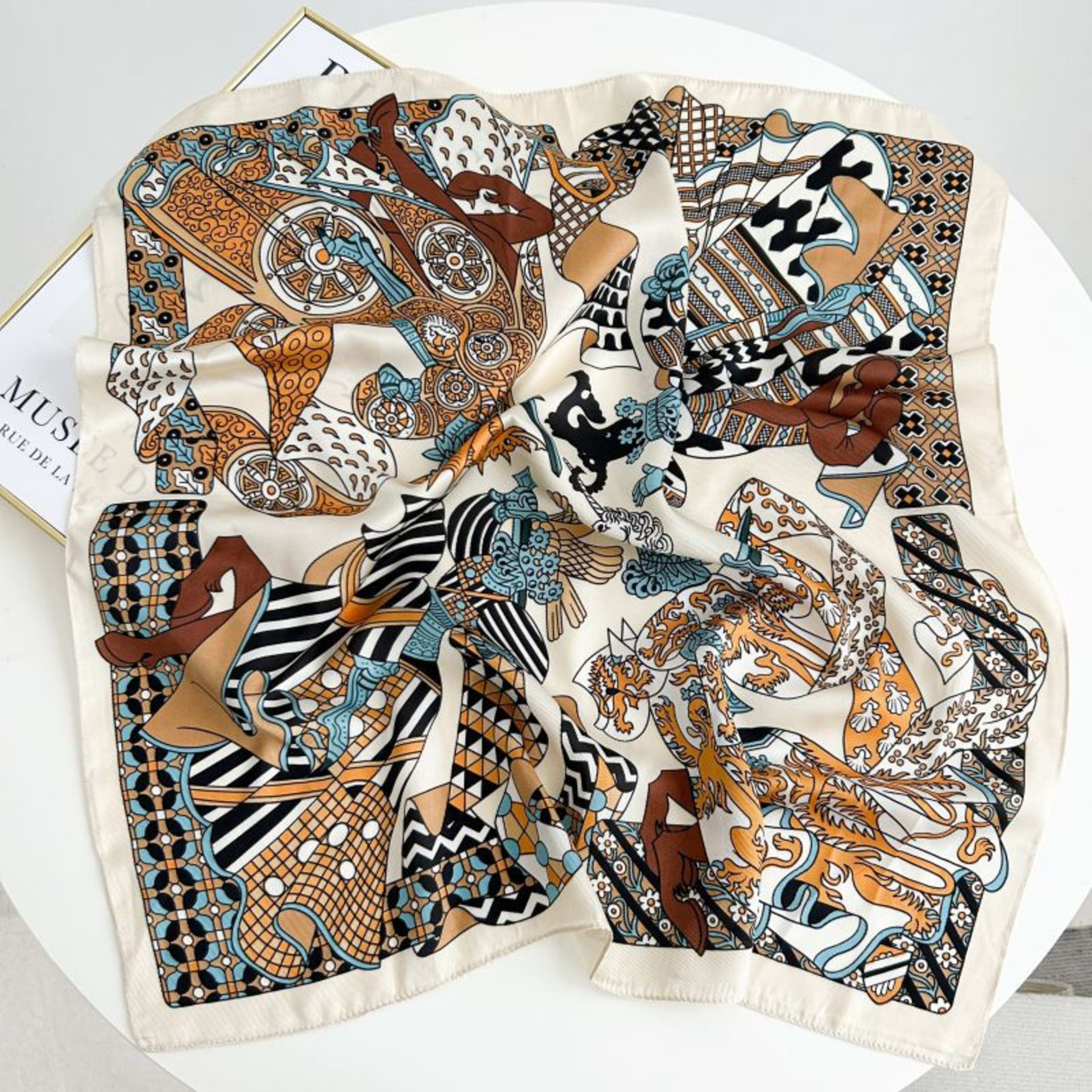 New High-end Twill Silk-look Square Scarf 48