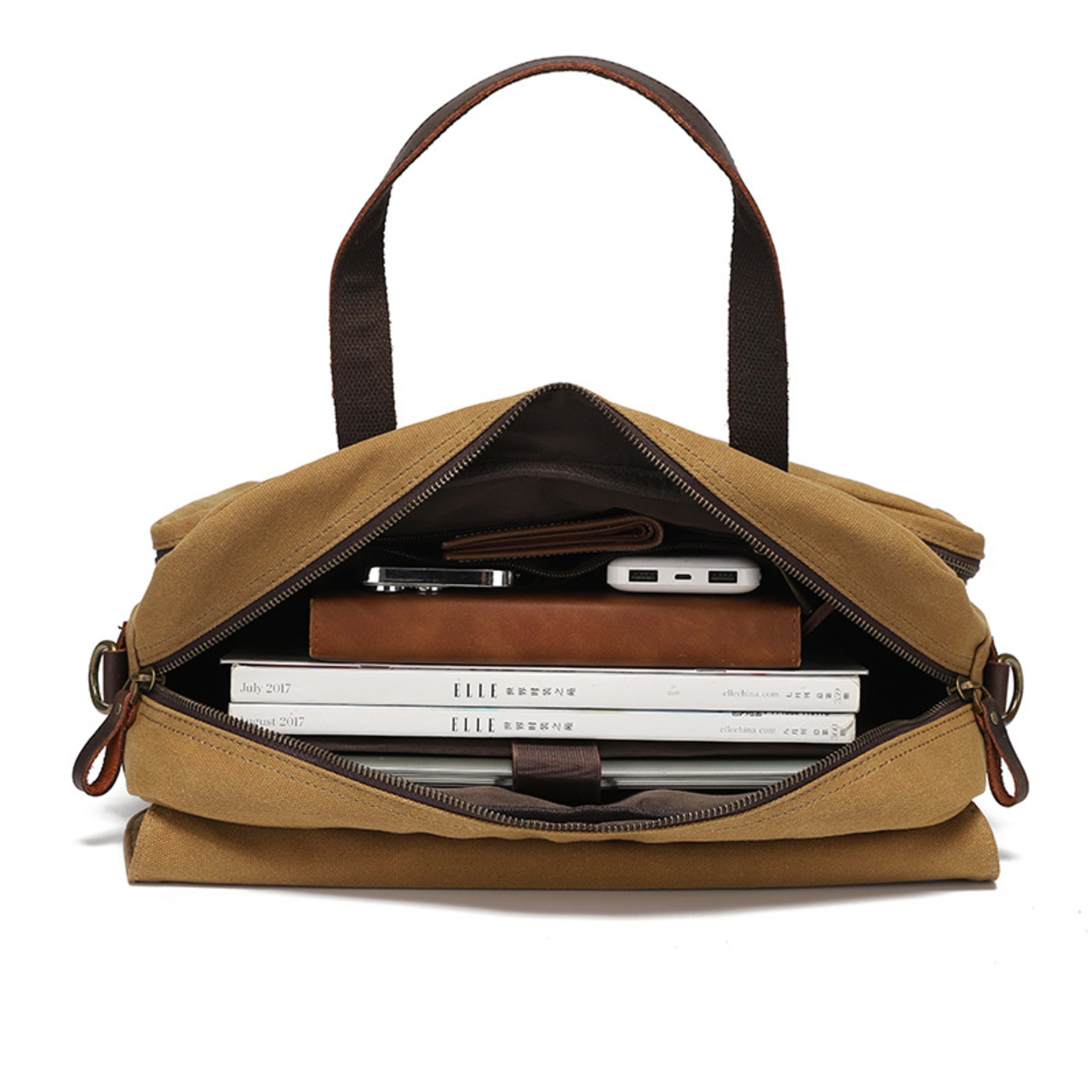 Portable Briefcase Men's One-shoulder Crossbody Outdoor Travel 5