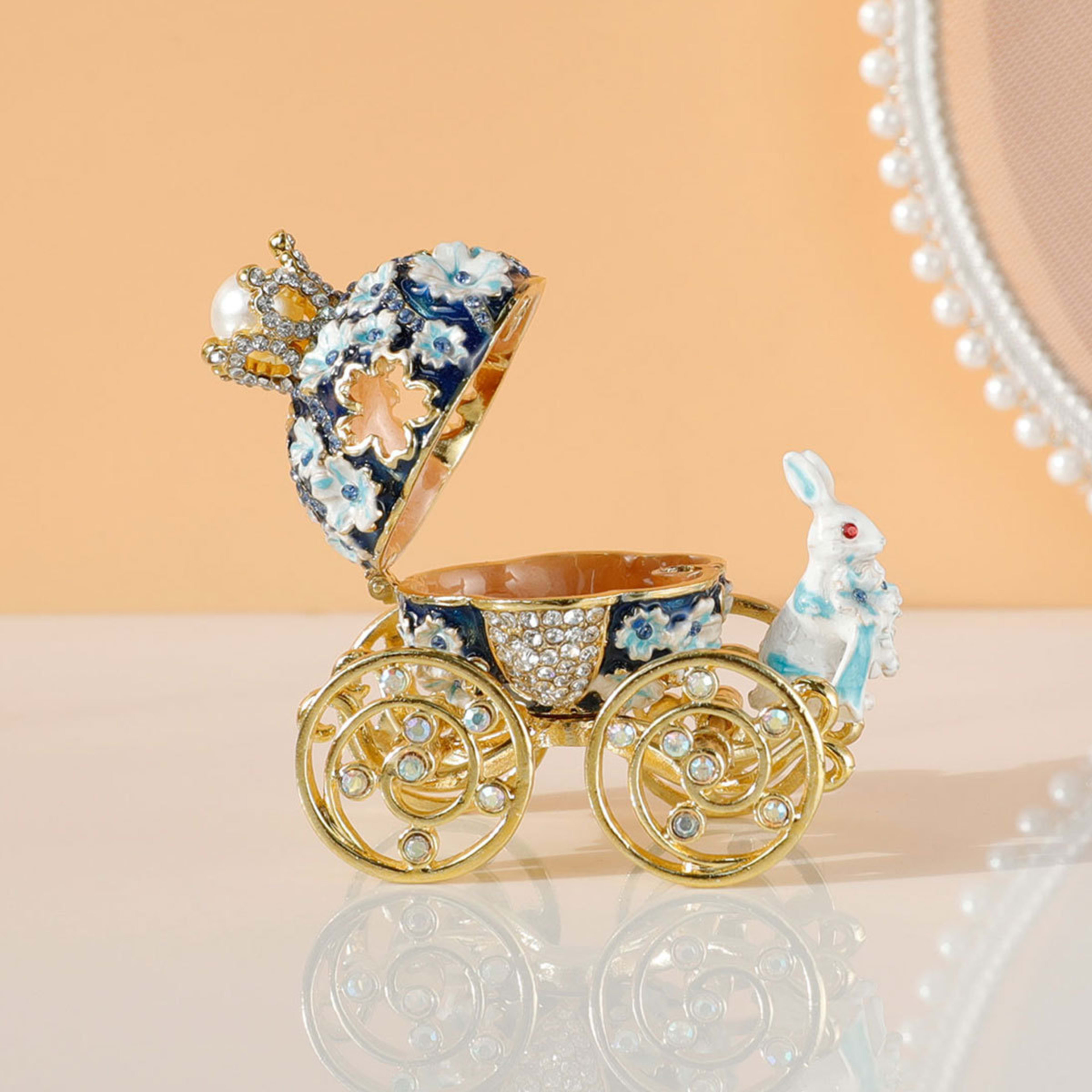Creative Princess Carriage Cherry And Bunny Ornament Storage Box 4