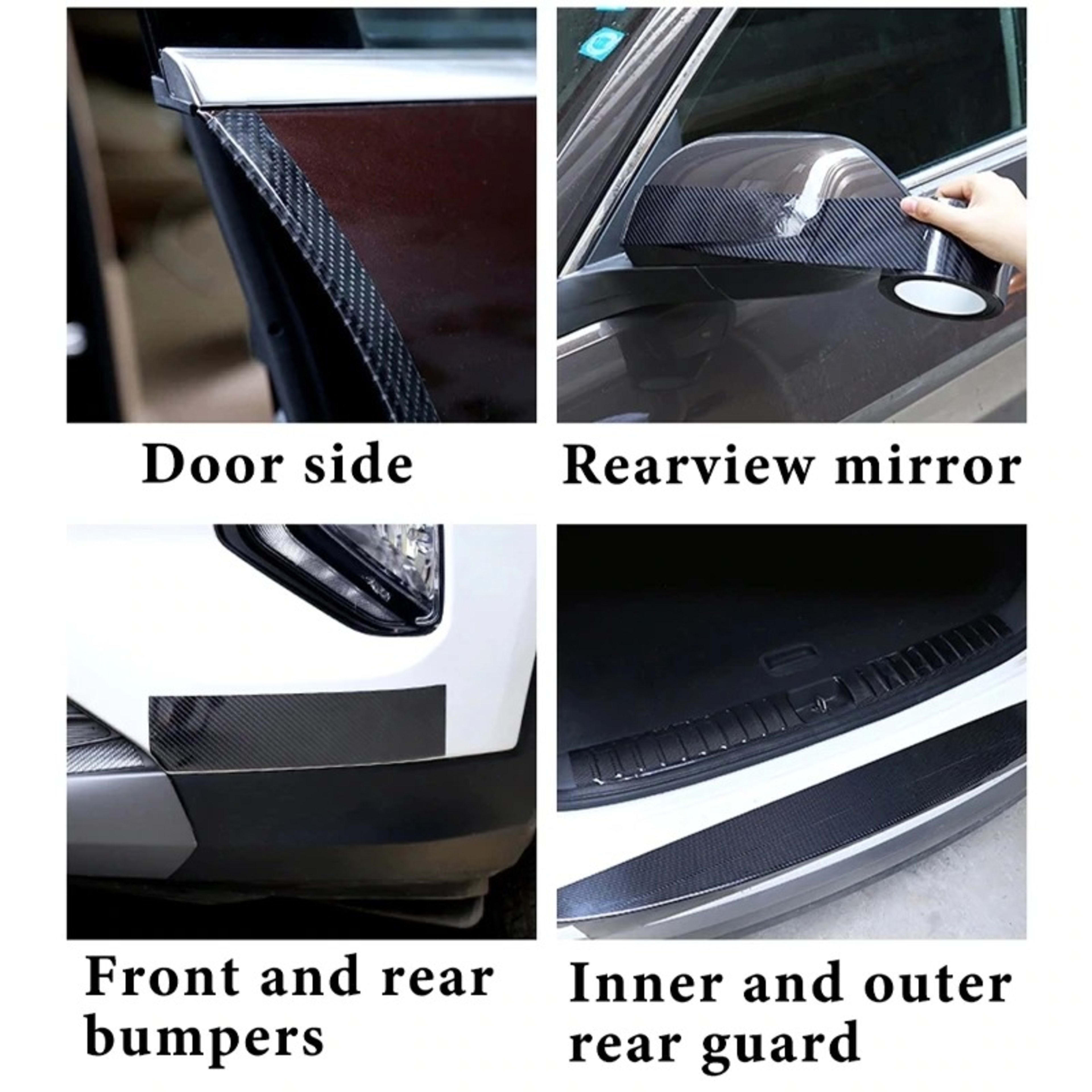 Car Door Anti-collision Strip Carbon Fiber Tape 4
