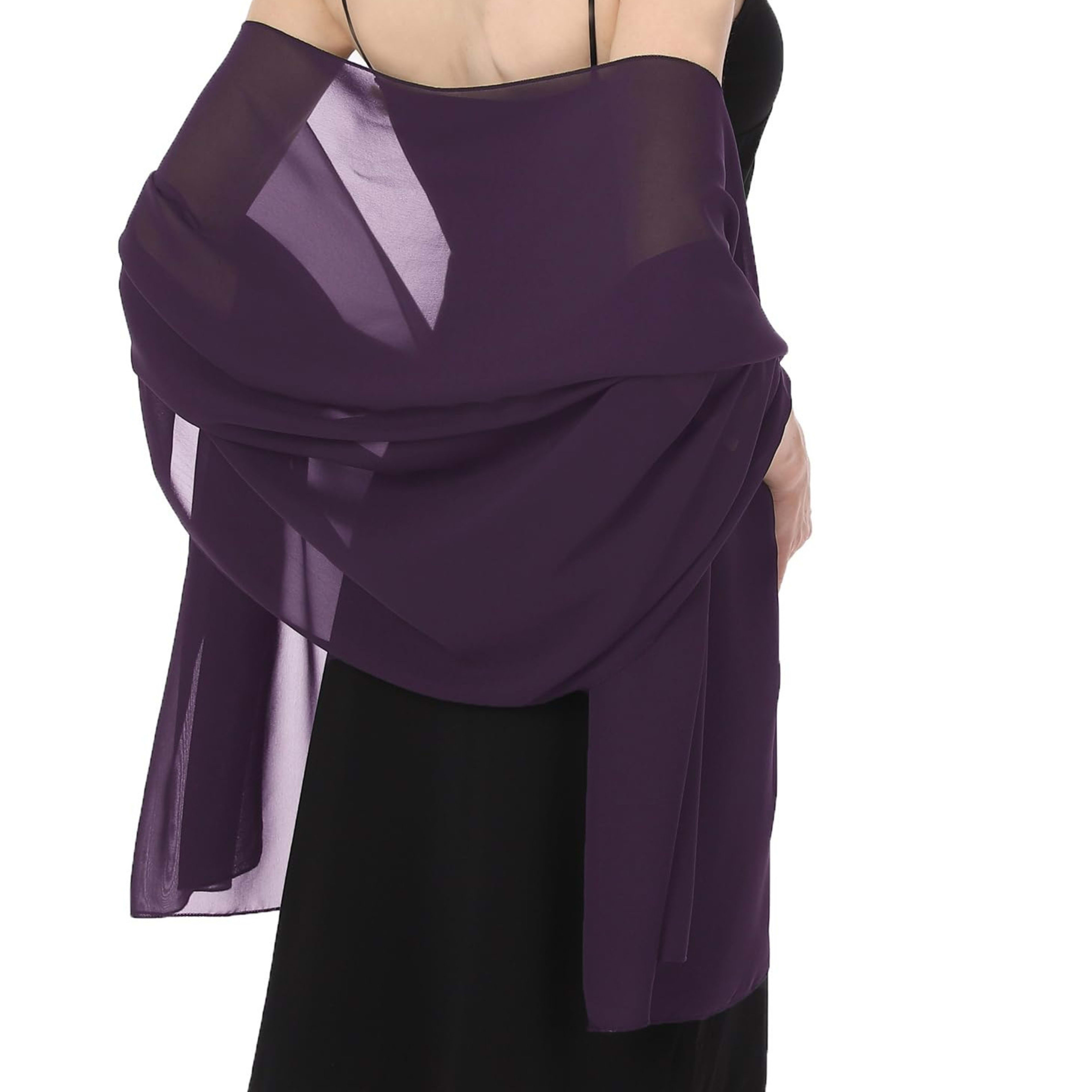 Chiffon Scarf - Lightweight Evening Gown Accessory Wedding Shawl for Women 27