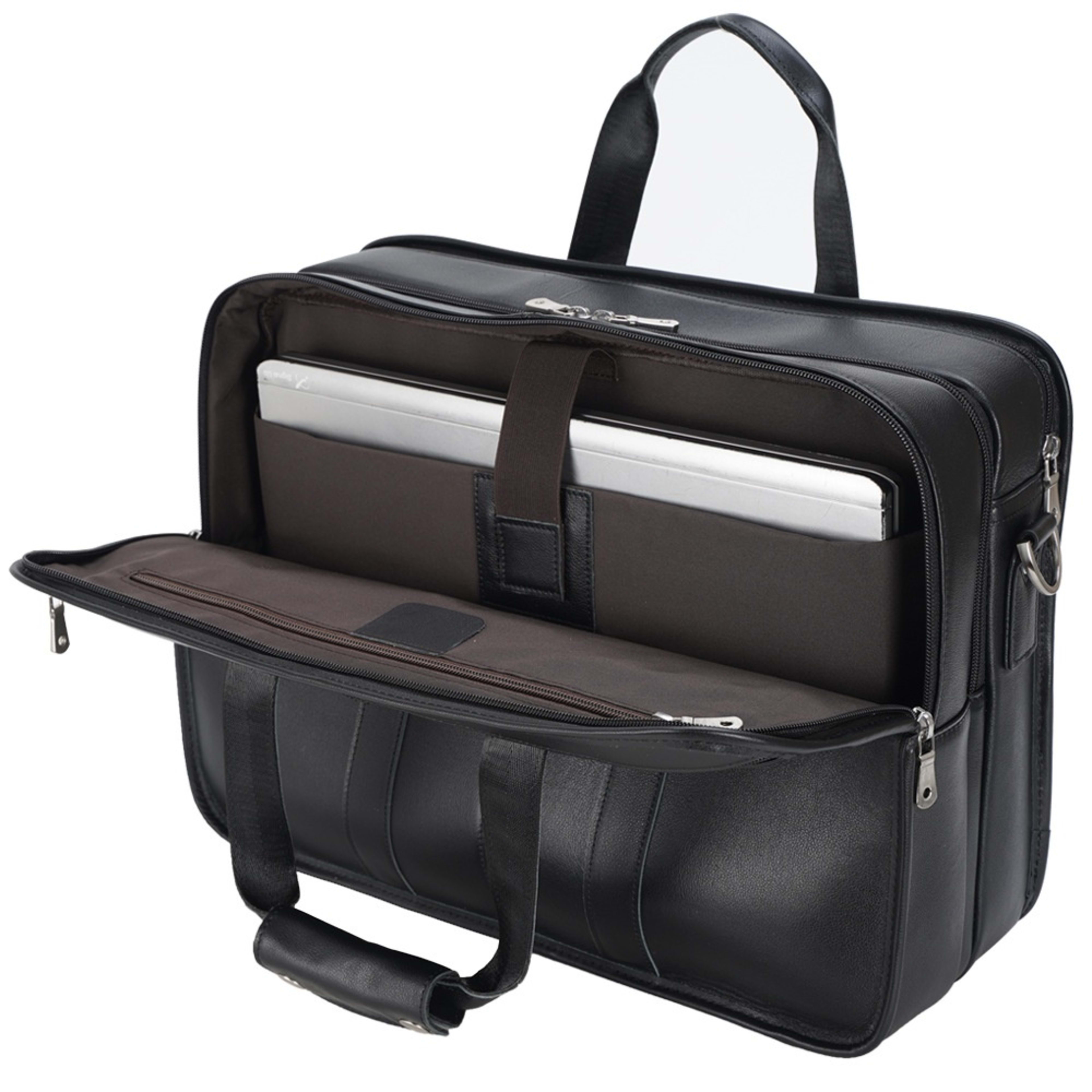 Tiding Leather Leather Business First Layer Cowhide 17-inch Laptop Bag 7