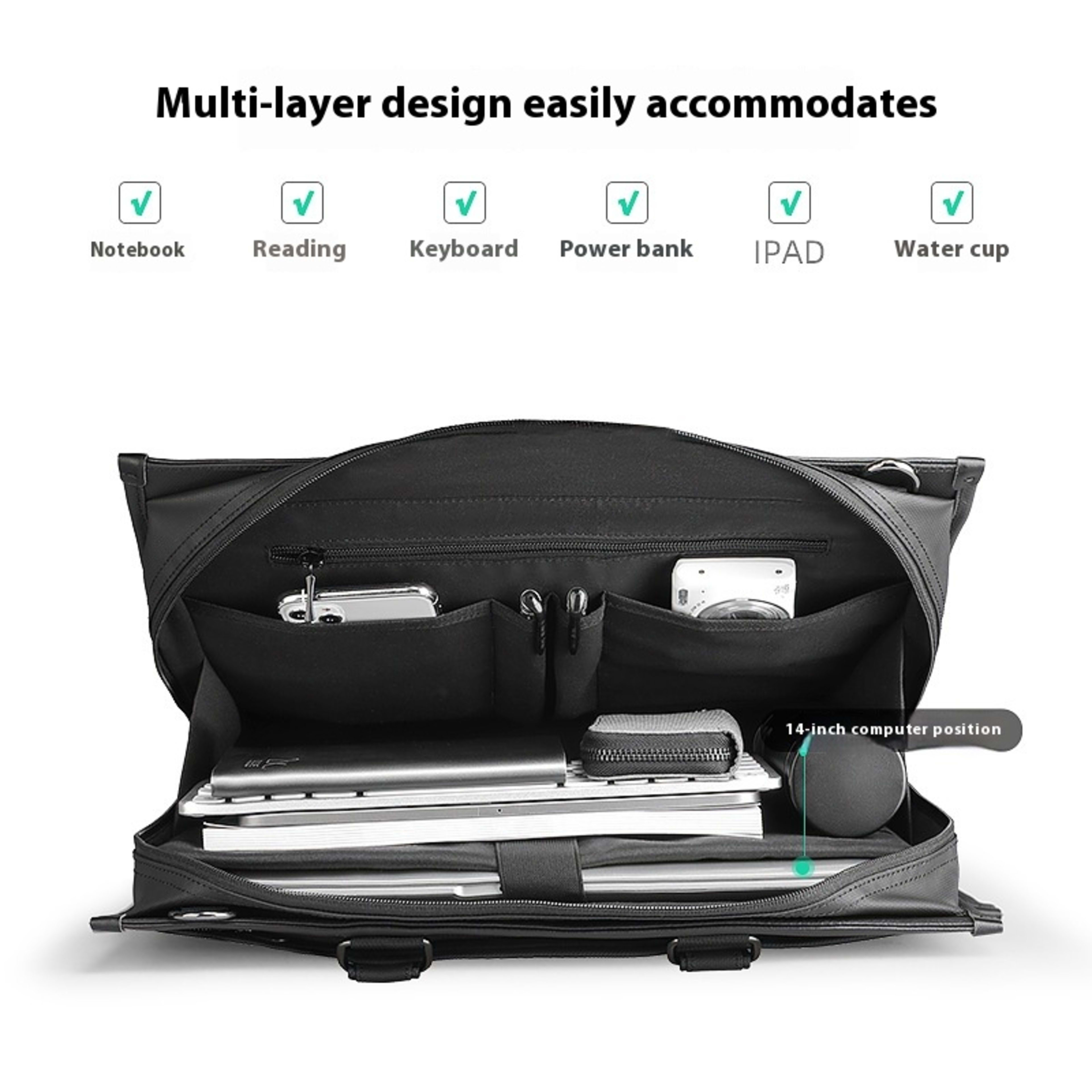 Men's Business Handheld Notebook Computer Briefcase 22