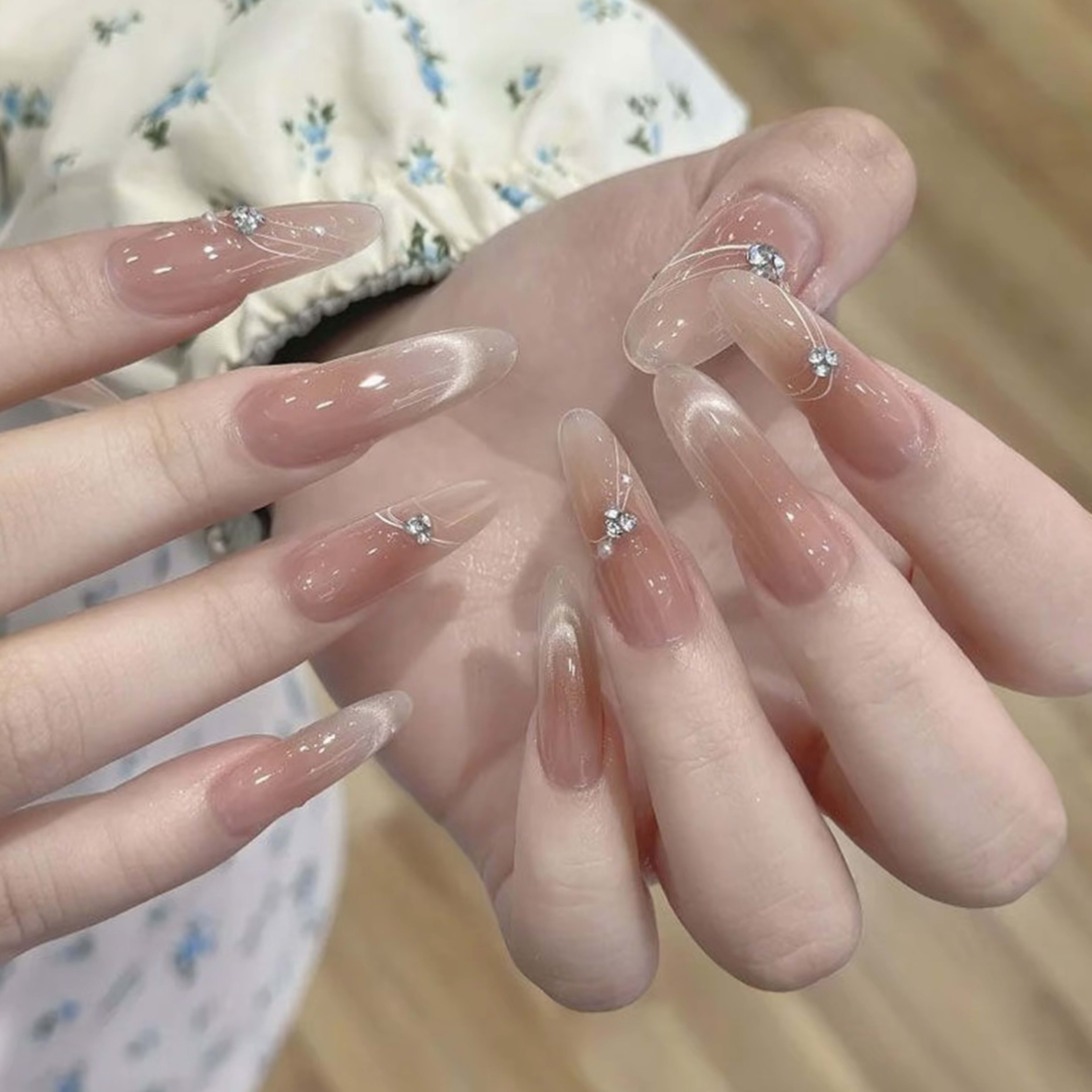 Slender Elegant Fingers Adorn A Pure