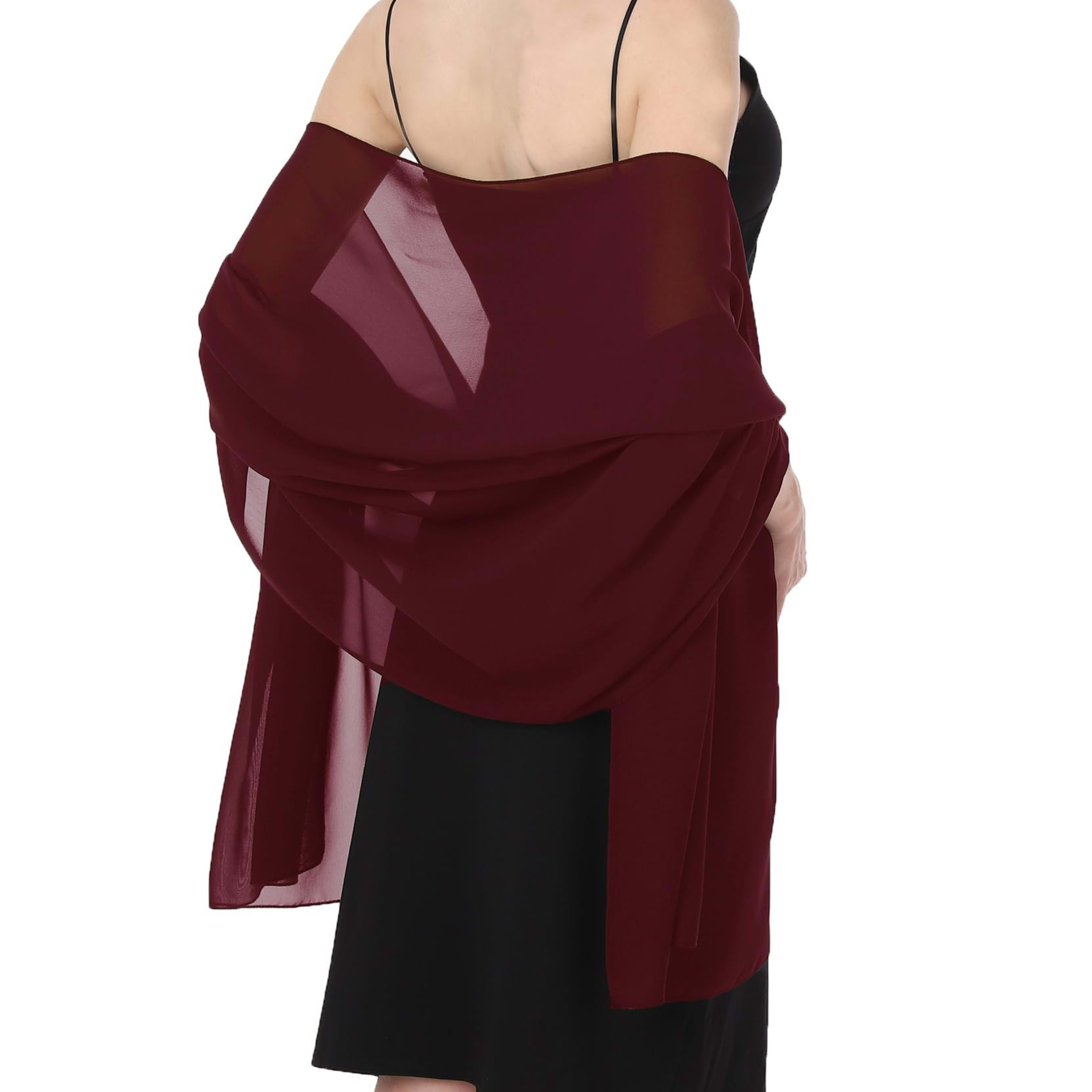 Chiffon Scarf - Lightweight Evening Gown Accessory Wedding Shawl for Women 3