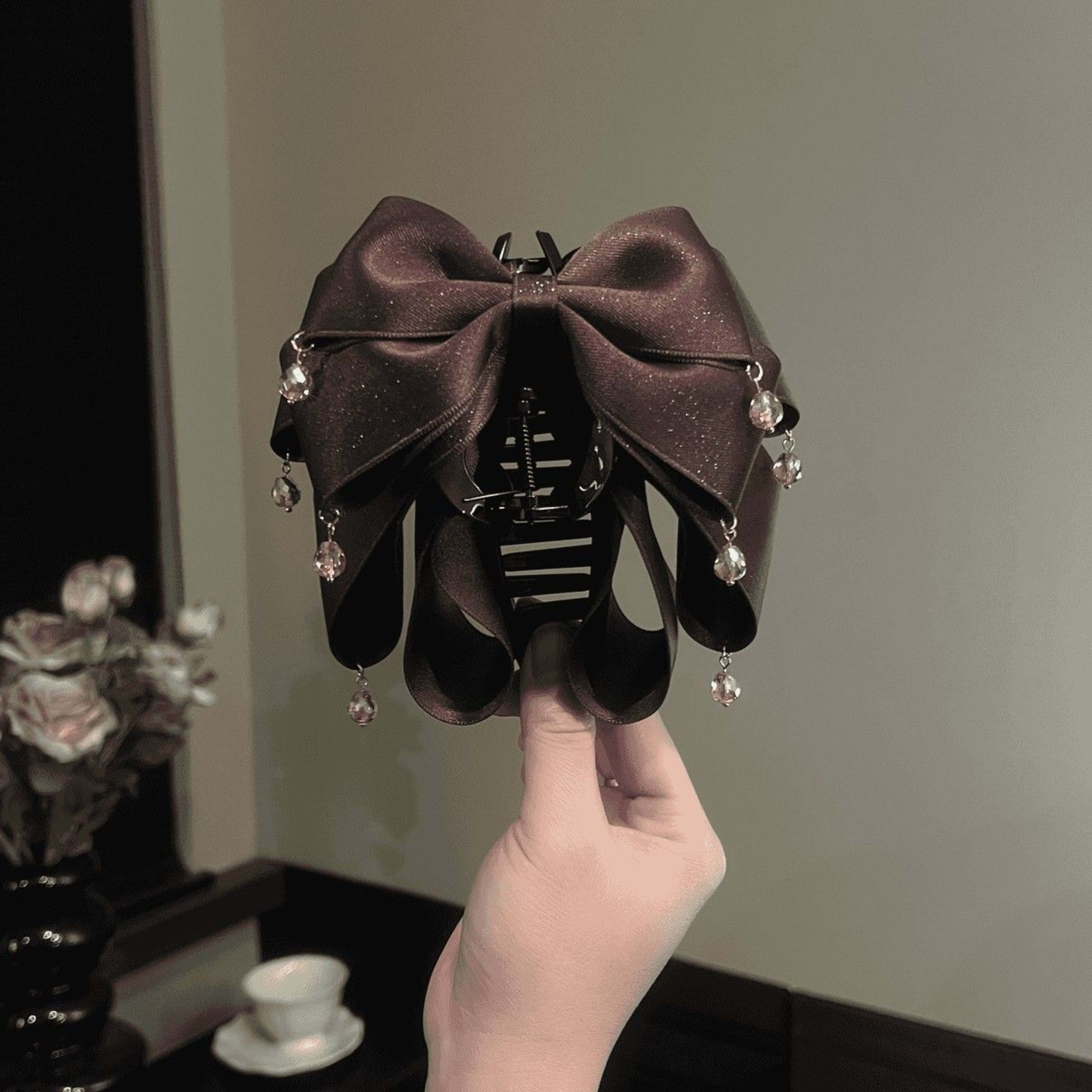 Multi-layer Butterfly Hair Clips With A Sparkling Bow 3