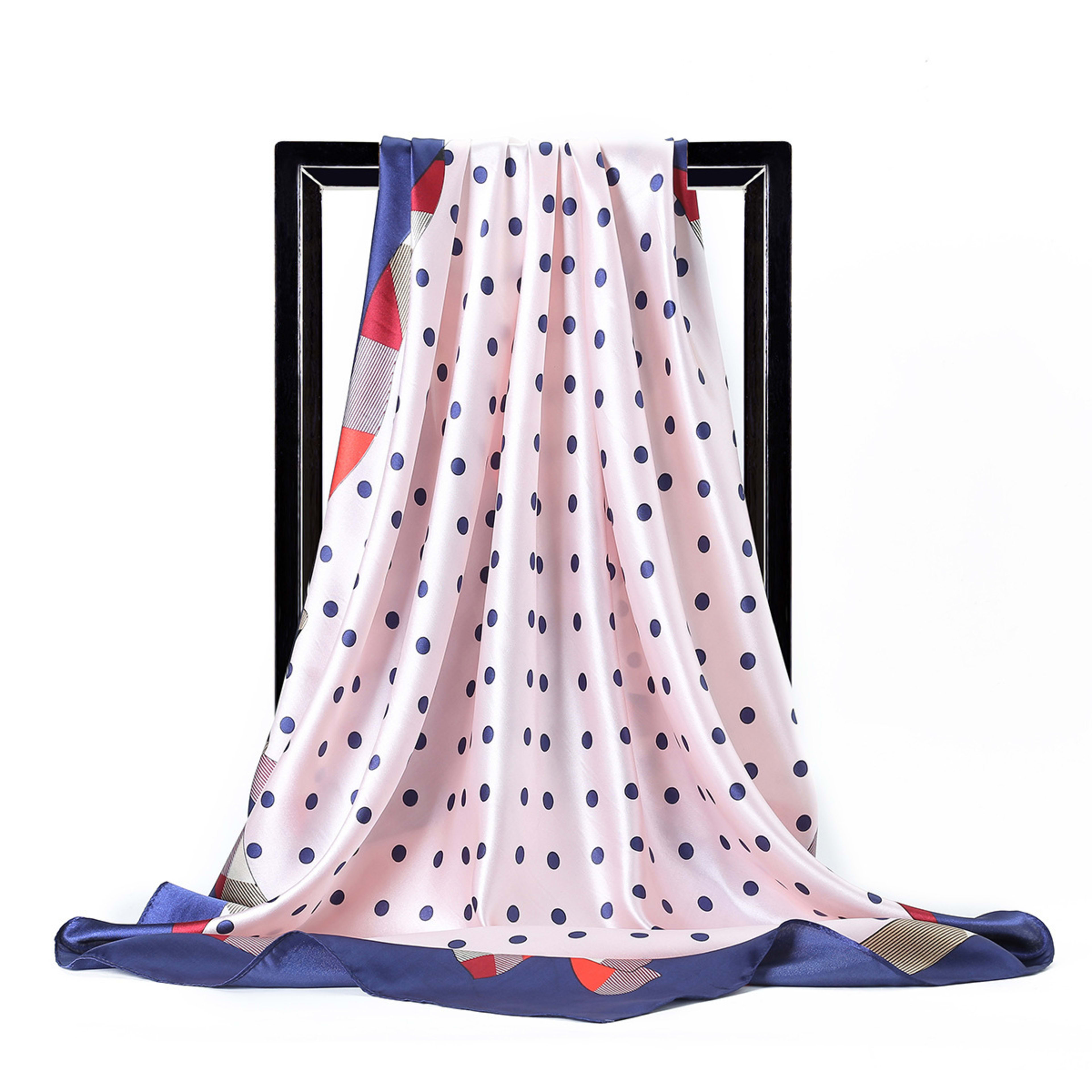 Retro Printed Silk Scarf Womens All-Match Shawl Headscarf 22