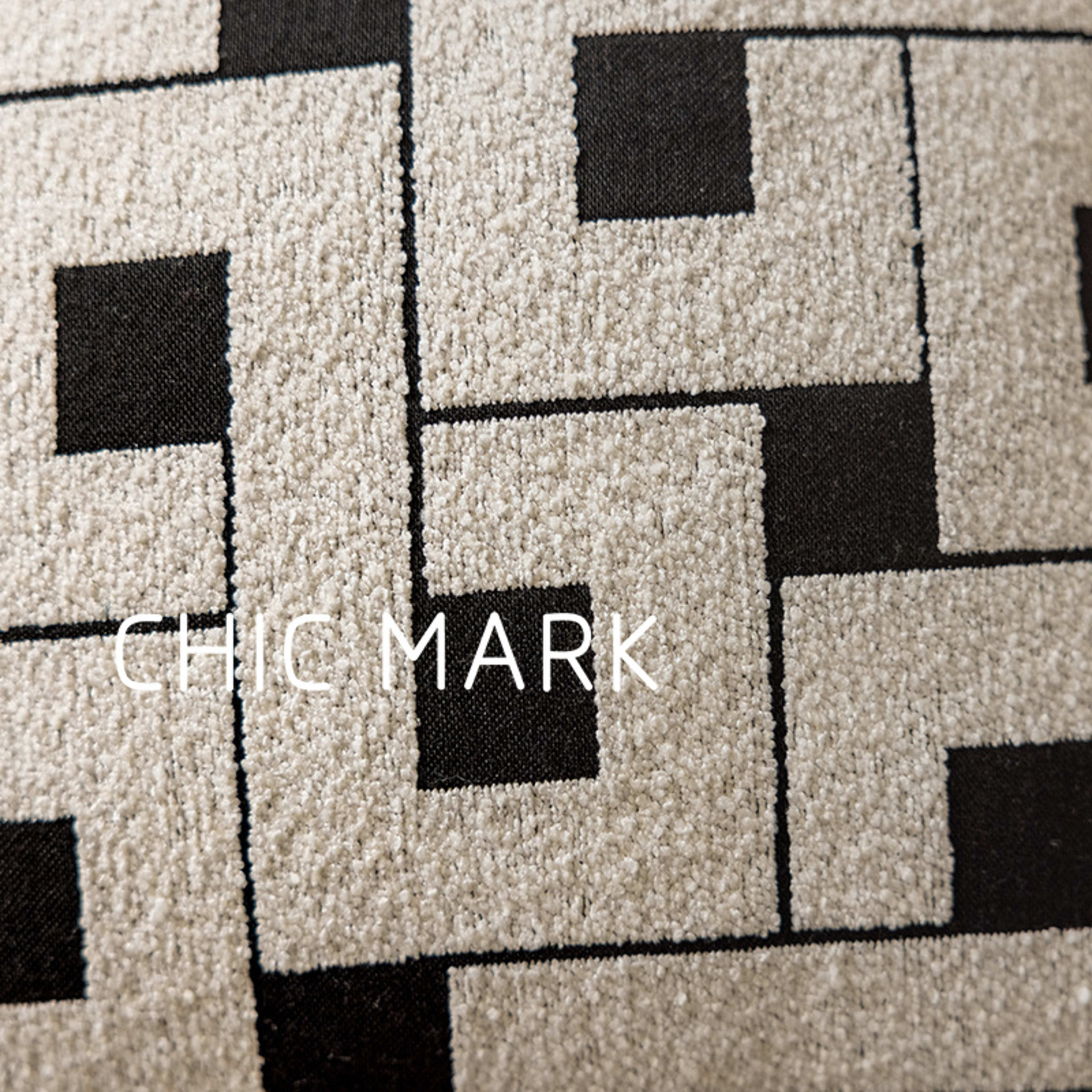Nordic-style Minimalist Black-and-white Woven Jacquard Throw Pillow Cover 3