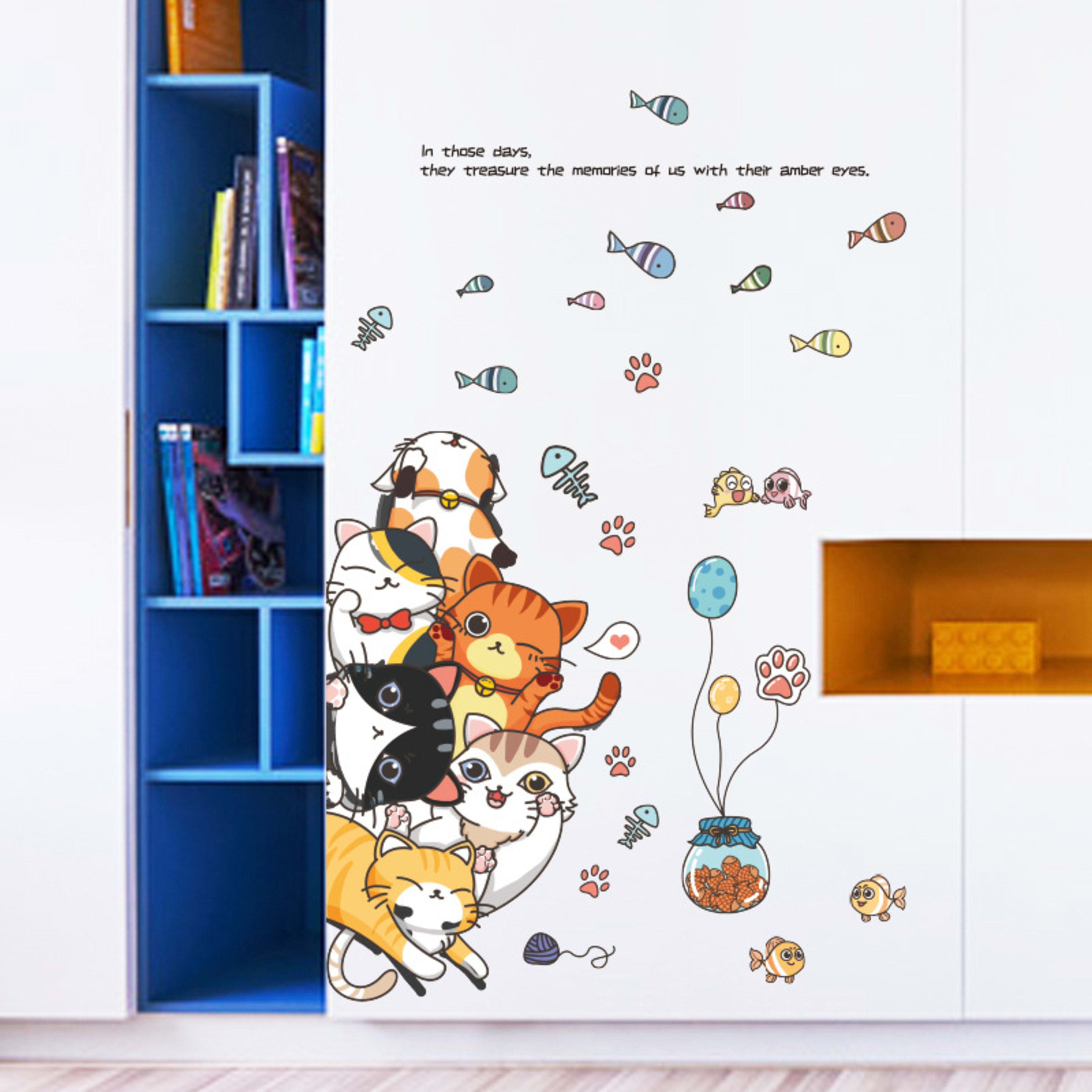 Cat Jiaraohan Children's Room Bedroom Decorative Door Sticker 5
