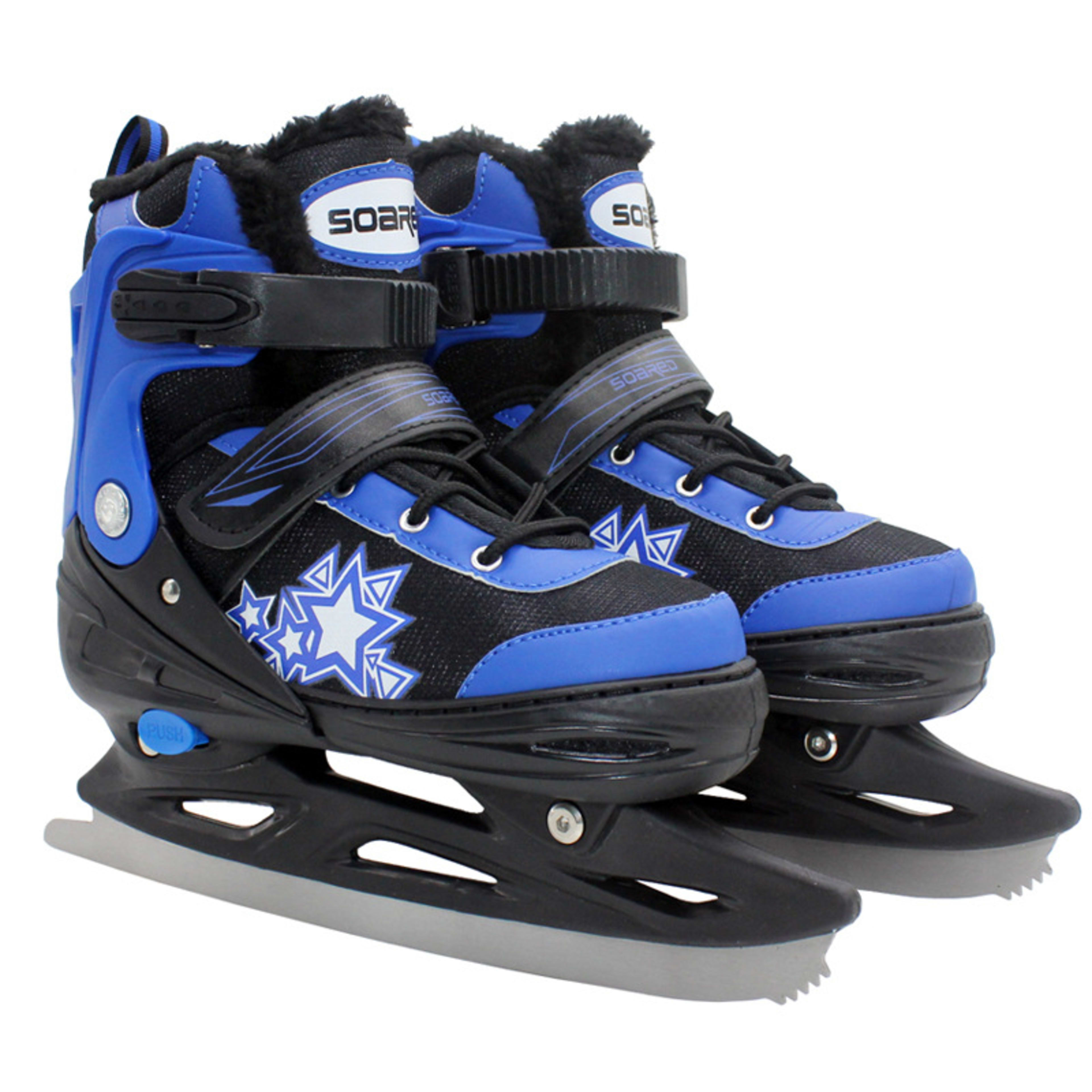 Children's Plush Insulated Adjustable Ice Skate Shoes 2
