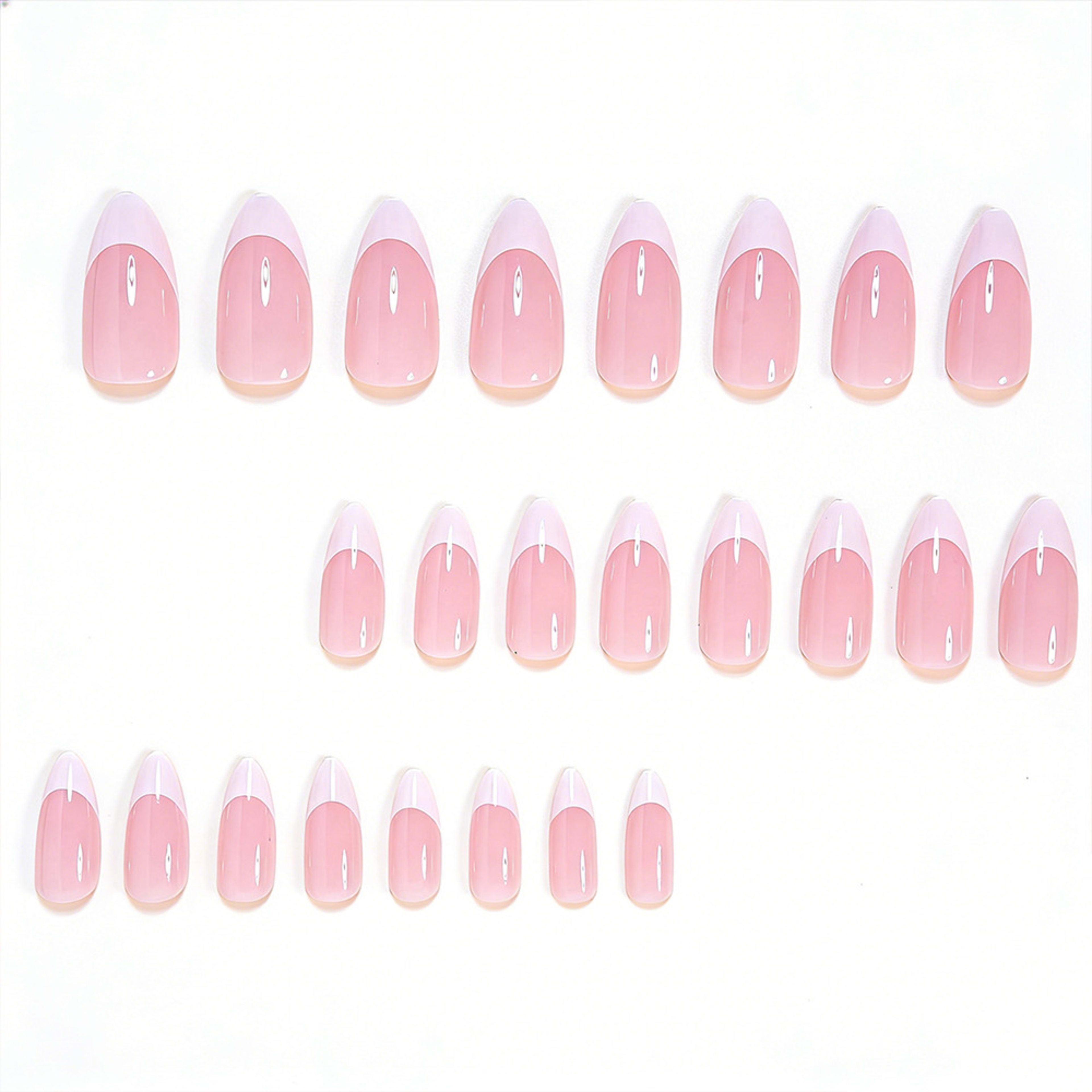 Minimalist White French-style Press-on Nails 4