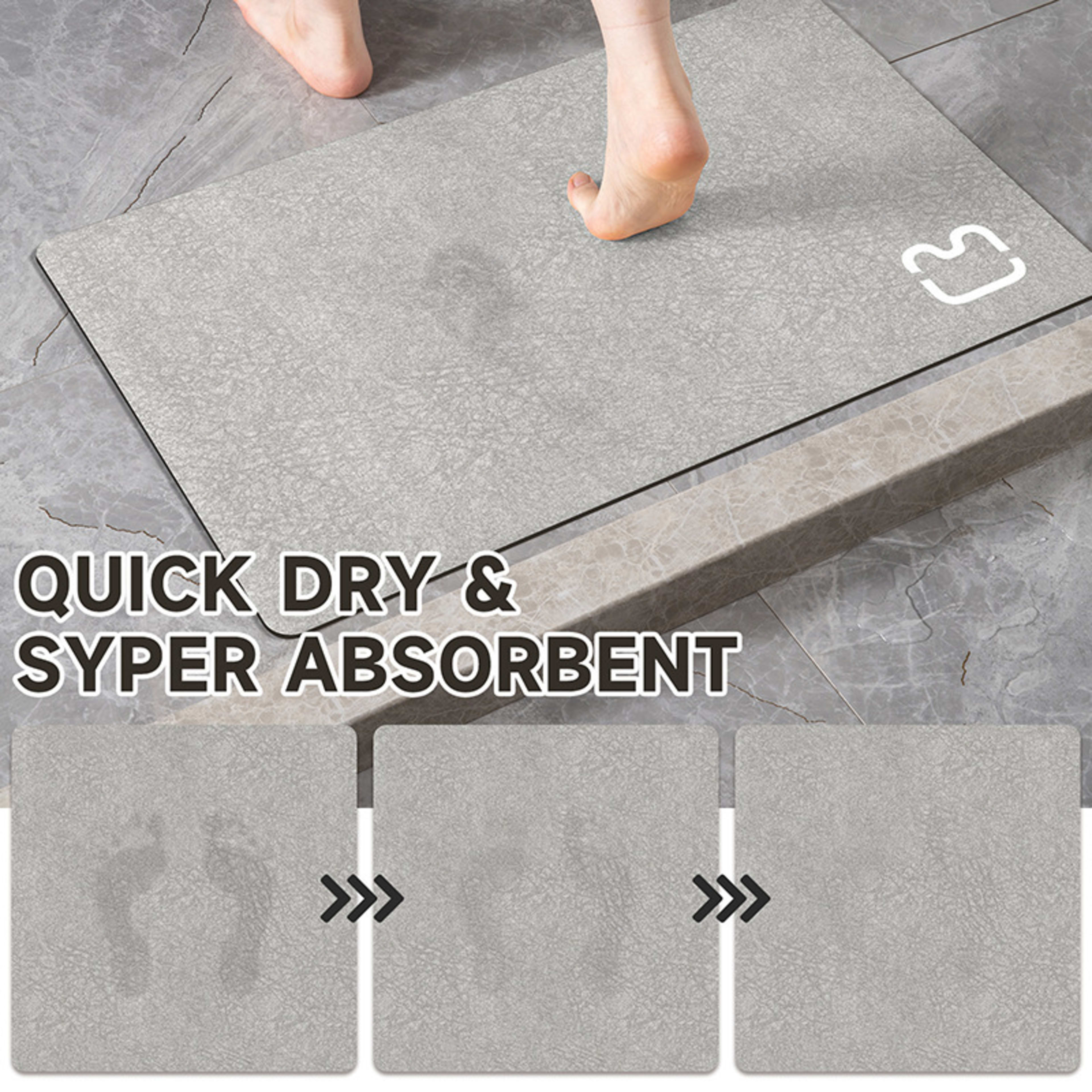New Diatomaceous Earth Non-slip Bathroom Floor Mat 10