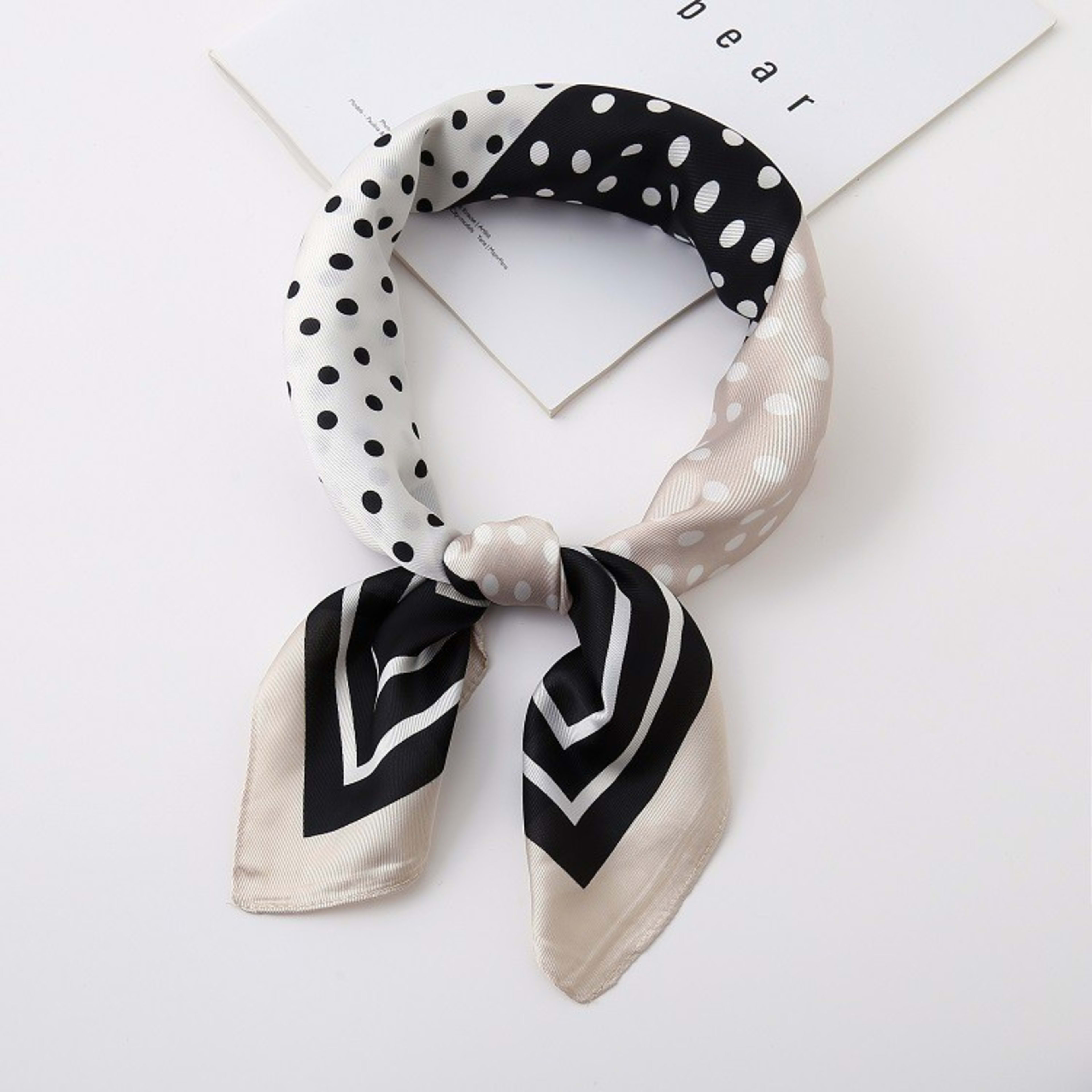New High-end Twill Silk-look Square Scarf 74