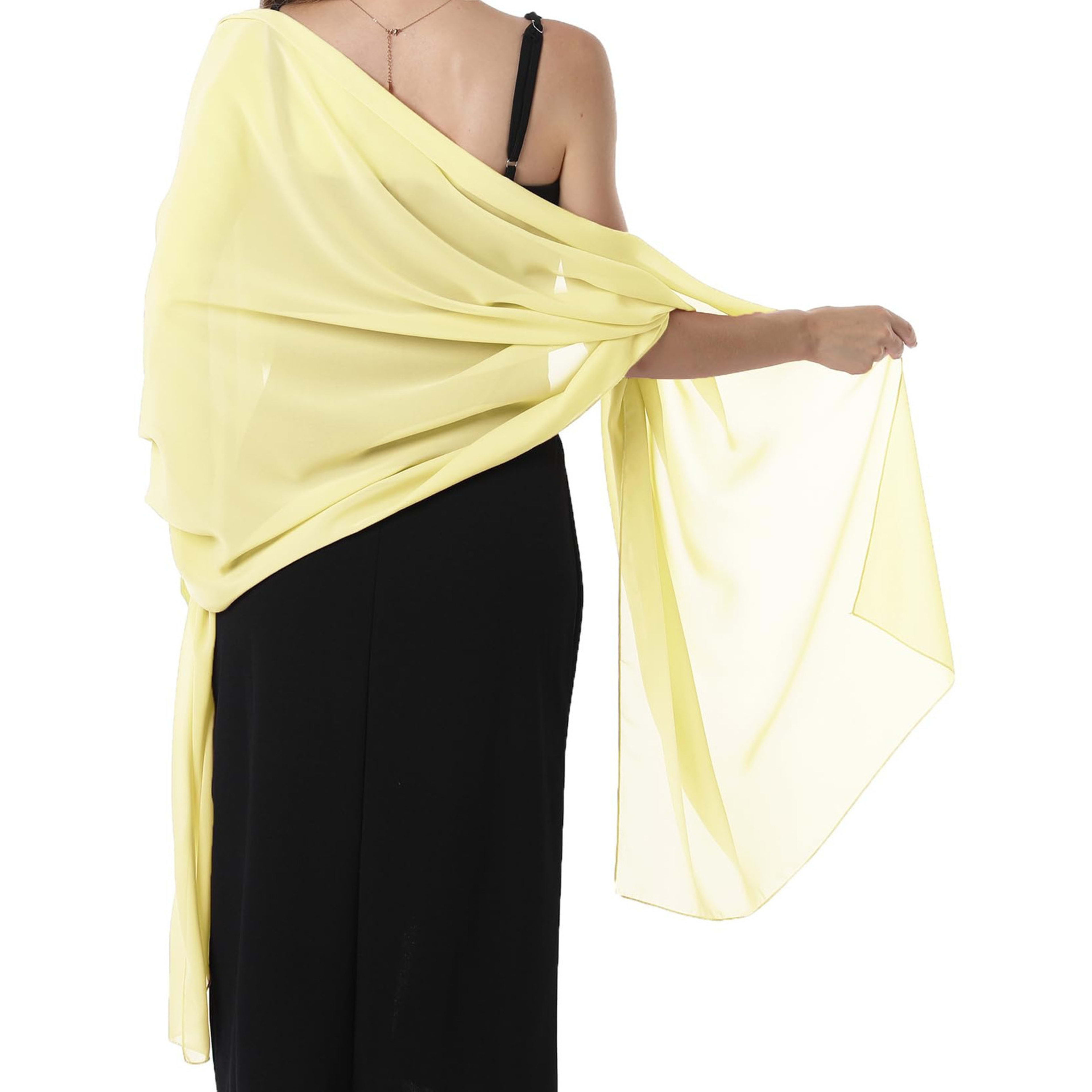 Chiffon Scarf - Lightweight Evening Gown Accessory Wedding Shawl for Women 6