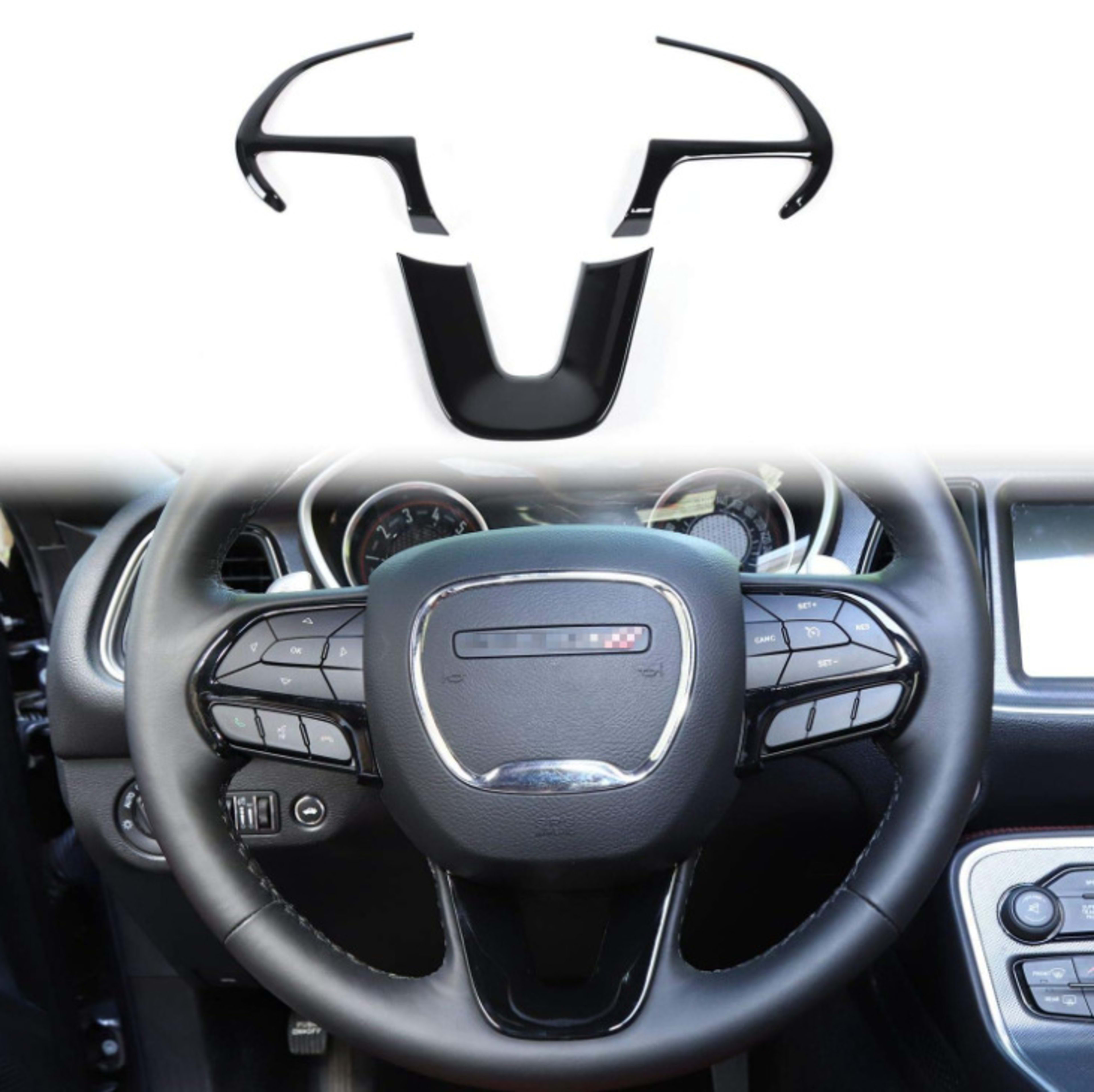 Suitable For Challenger Horse Modification Steering Wheel Sequins Decoration 4