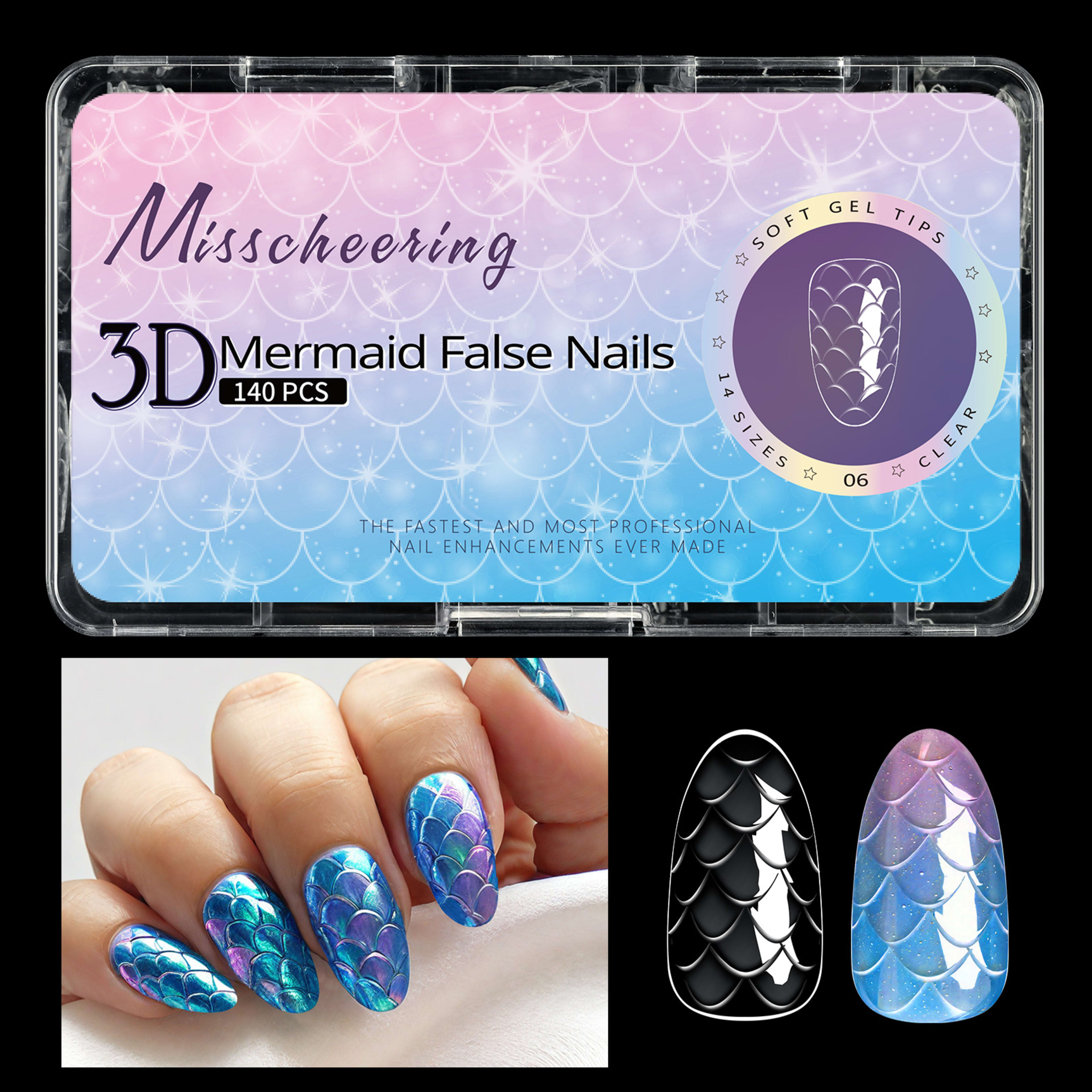 3D Scale Long Shaping Nail Tip 3
