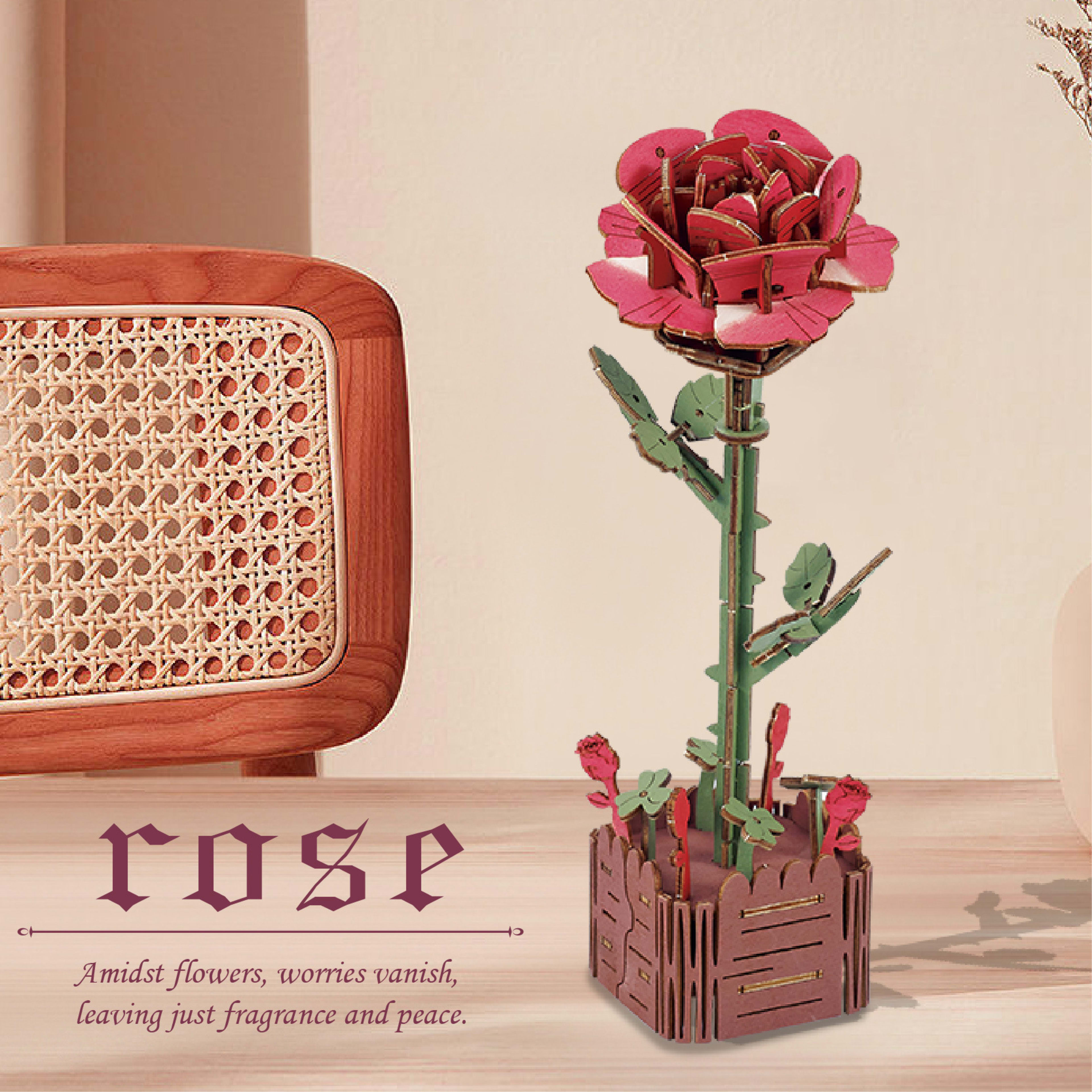 Building Block Flower Puzzle 3D Model Toy 11