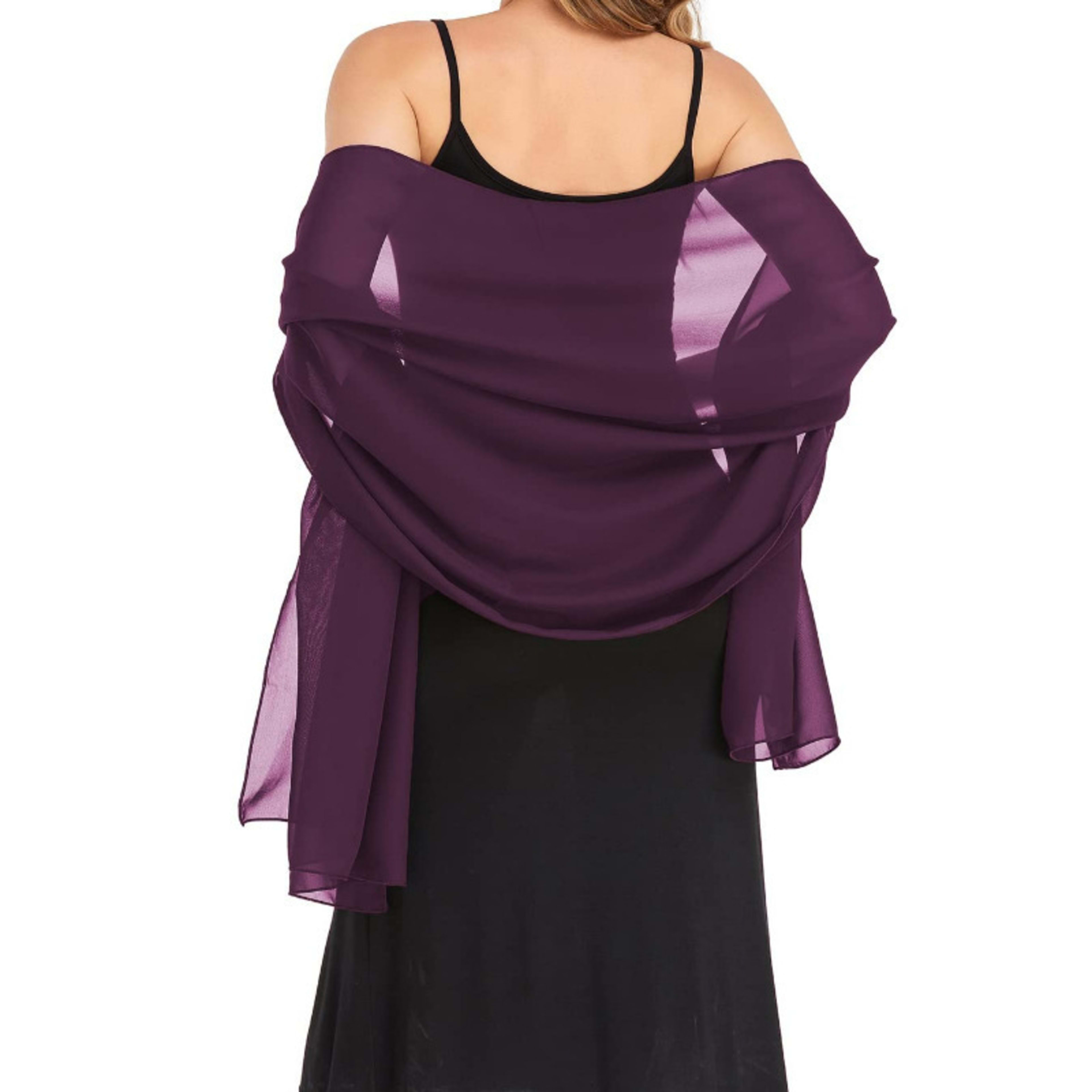 Chiffon Scarf - Lightweight Evening Gown Accessory Wedding Shawl for Women 2