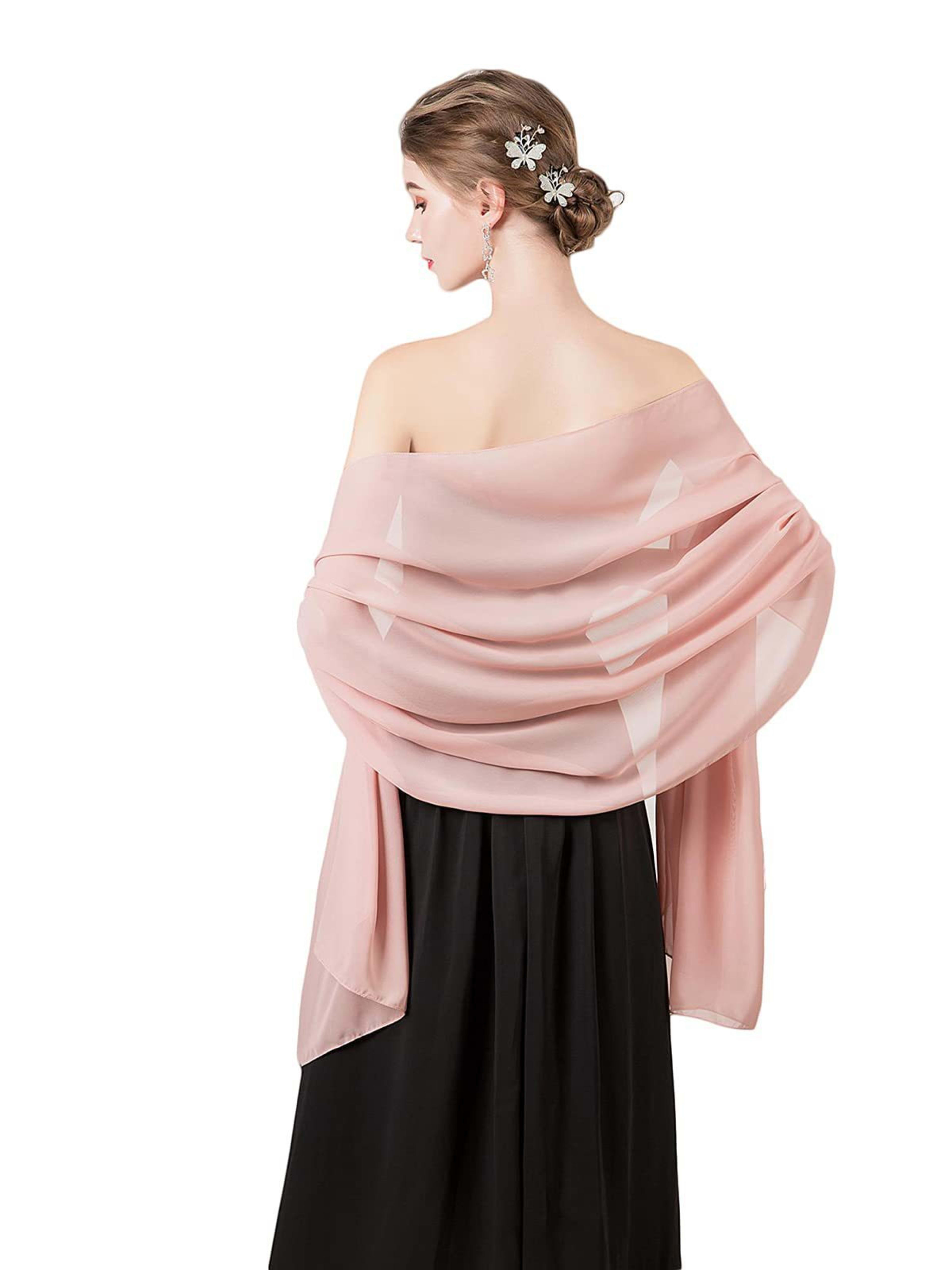 Chiffon Scarf - Lightweight Evening Gown Accessory Wedding Shawl for Women 10