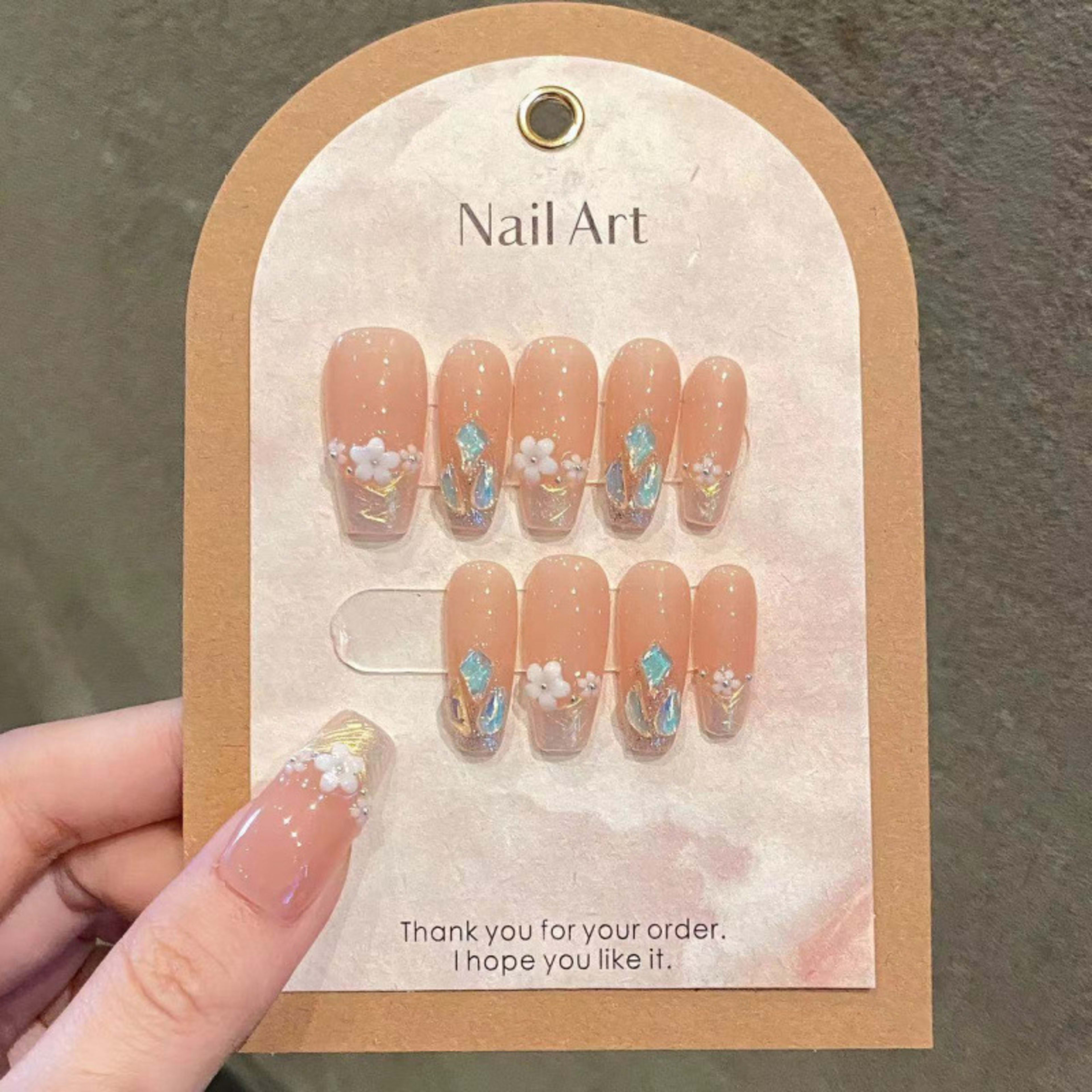 Nail Art Spring Little Flowers Summer Vibe Wearable Fake Nails 4