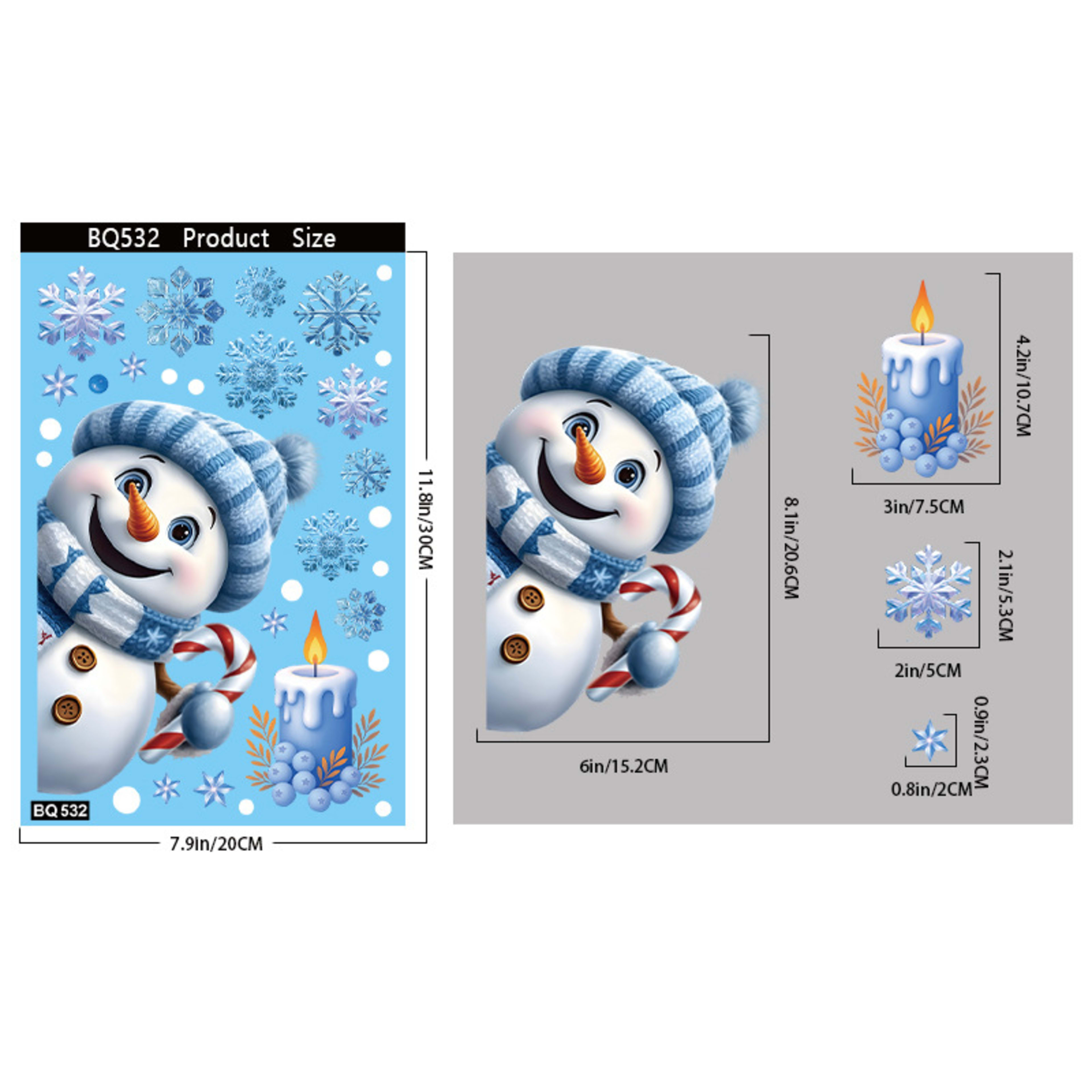 Christmas Party Decorative Creative Glass Sticker 15