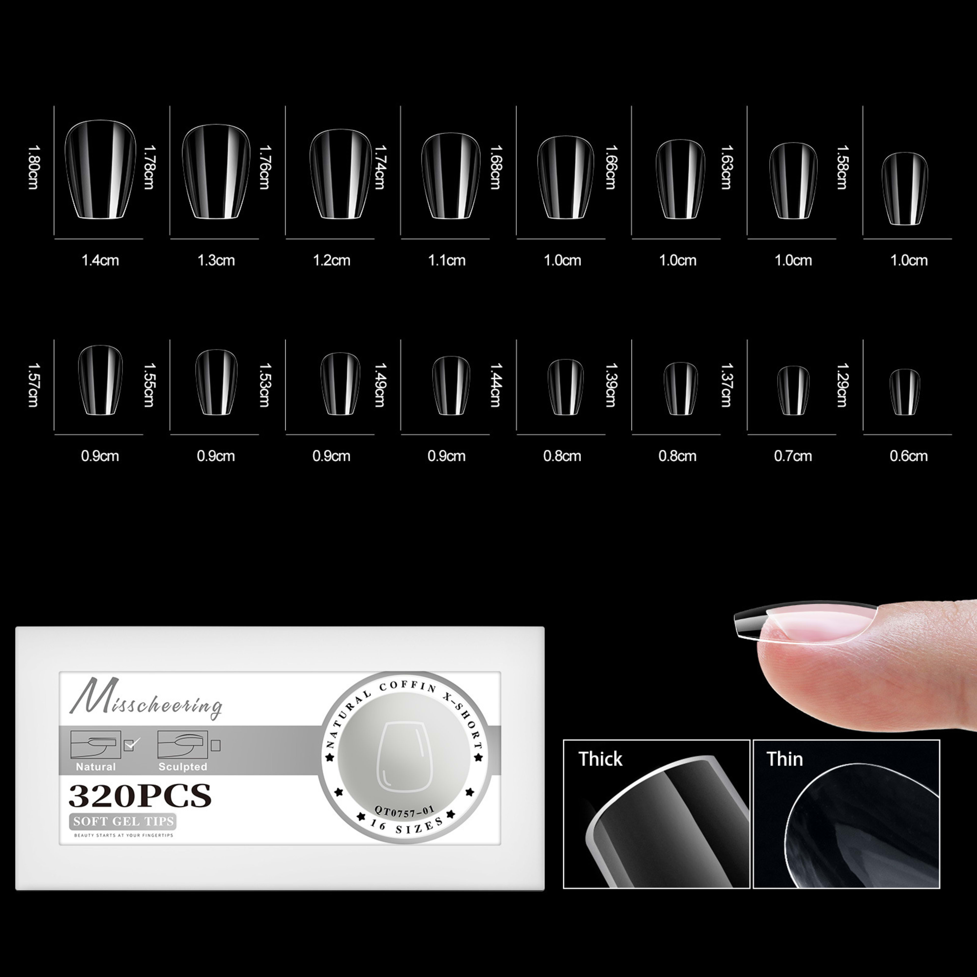 High-end Trendy Nail Salon Nail Tips In Boxed Packaging 13