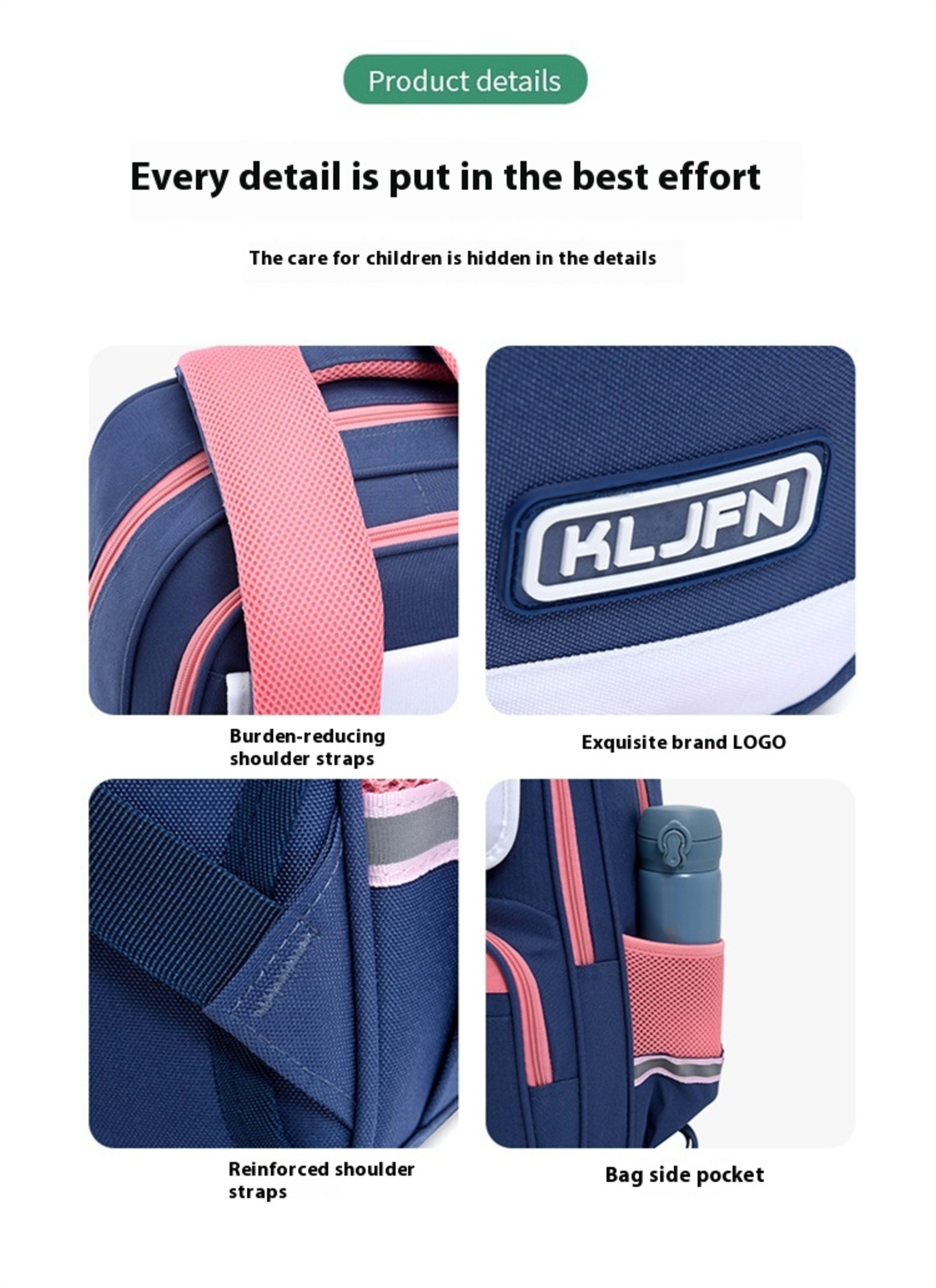 Children's Trolley Lightweight Shoulder Pad Wear-resistant Large Capacity Spine Protection Backpack Waterproof 28