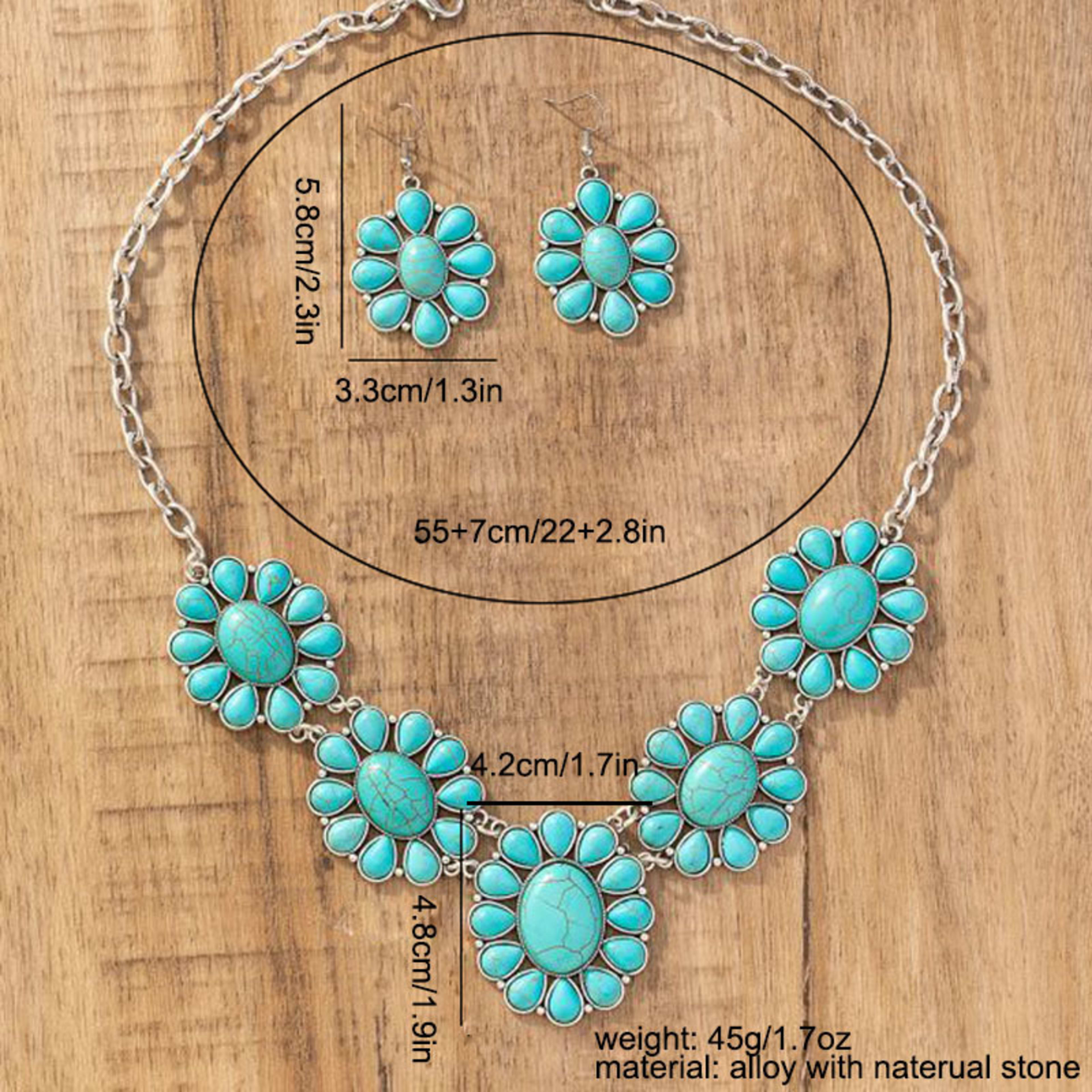 New Vintage Earrings Necklace Exquisite Fashion Necklace Bohemian Party Accessories 7