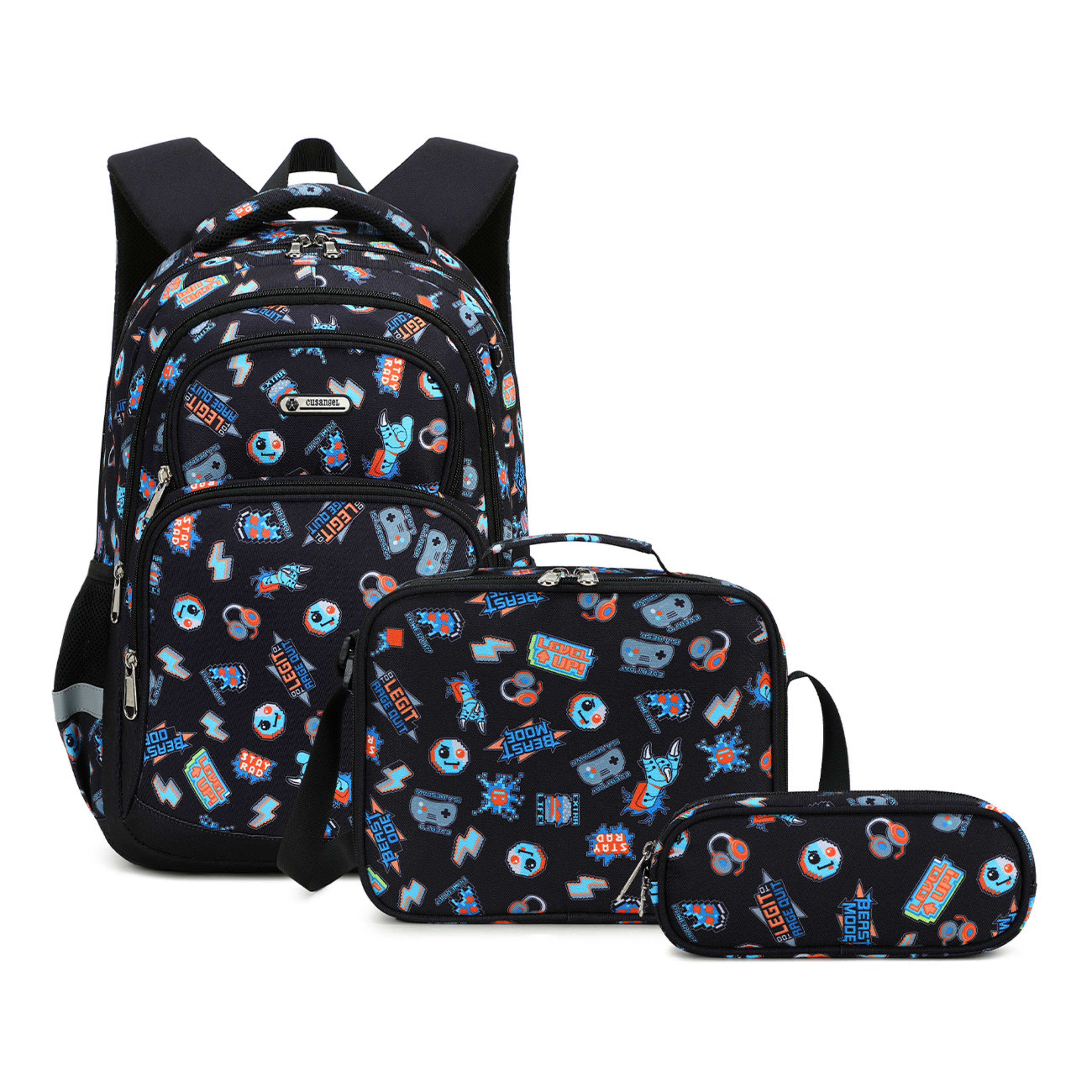 Three-Piece Set Childrens High-Capacity Backpack 8