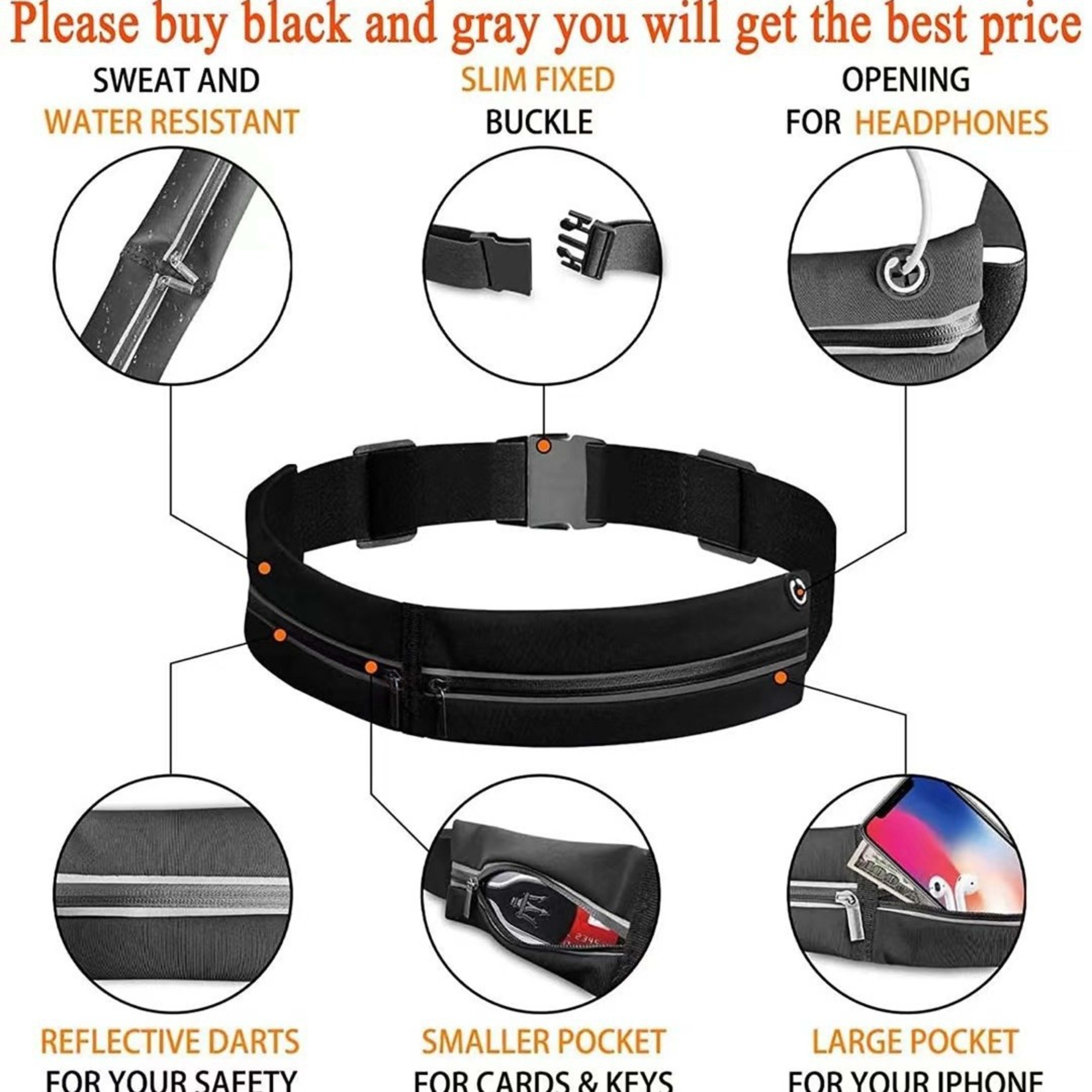 Running Invisible Waist Bag Sports 5
